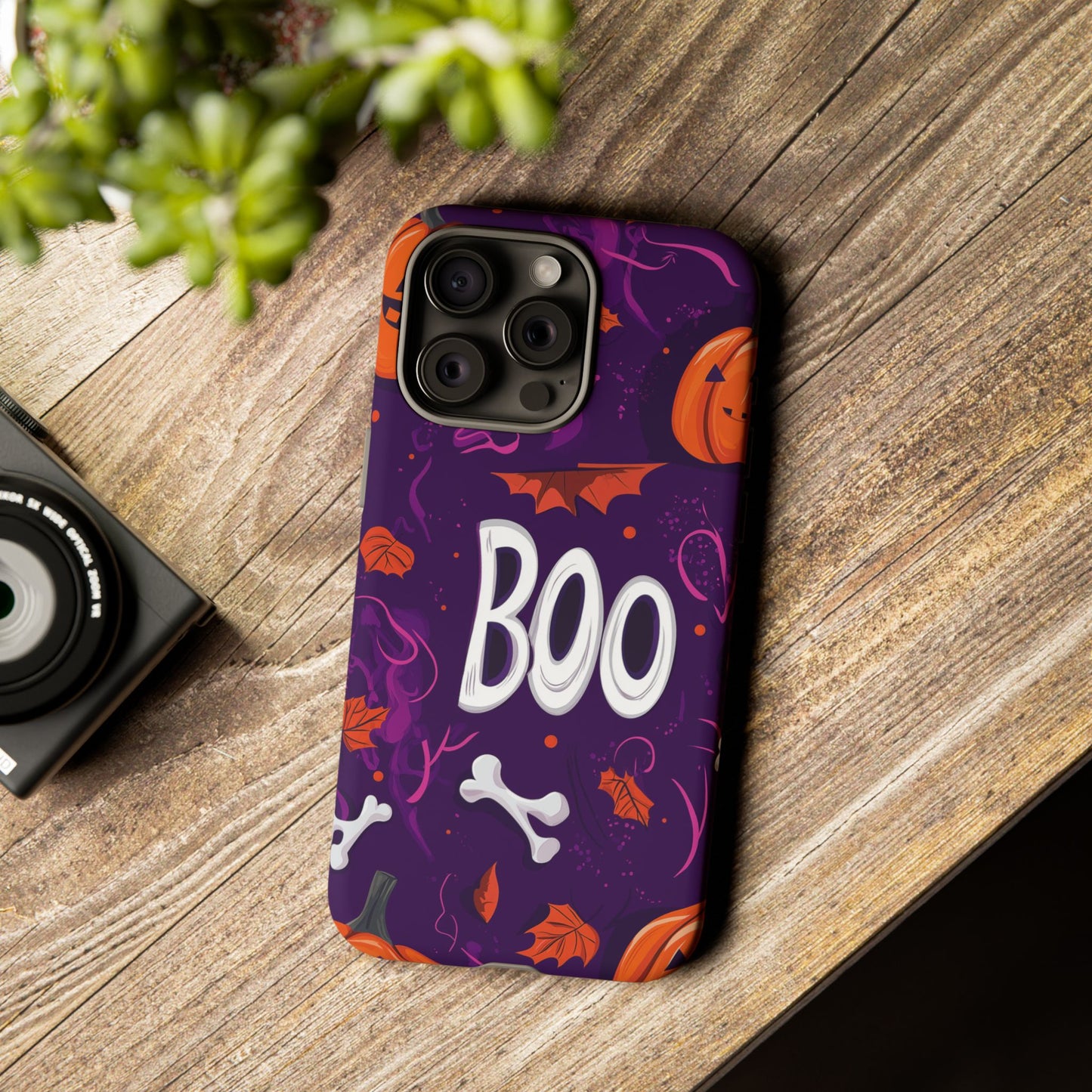Halloween ‘Boo’ Phone Case – Spooky Fun Design for iPhone, Samsung, Google Pixel