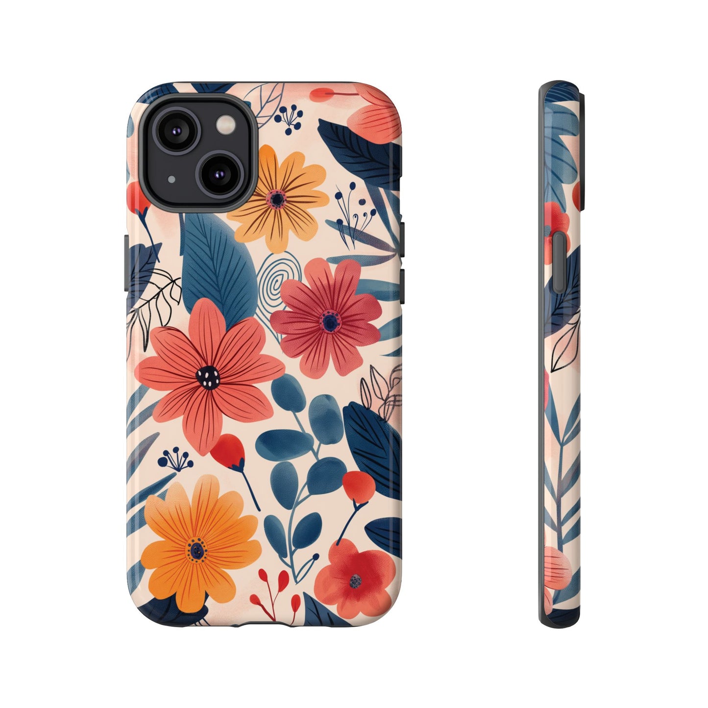 Bright Floral Garden Phone Case – Vibrant Artistic Design for iPhone, Samsung, Google Pixel