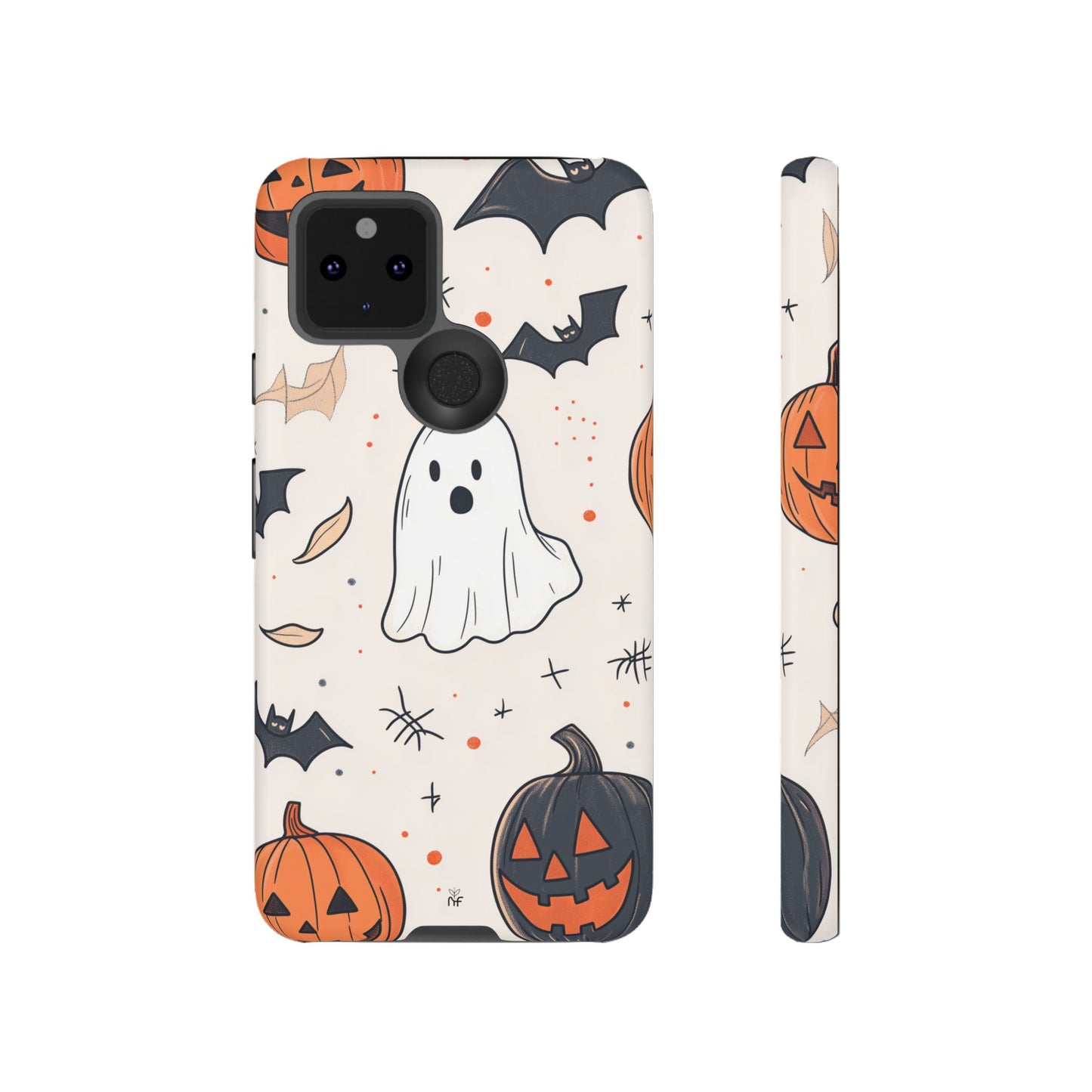 Cute Halloween Ghost & Pumpkin Phone Case – Festive Design for iPhone, Samsung, Google Pixel