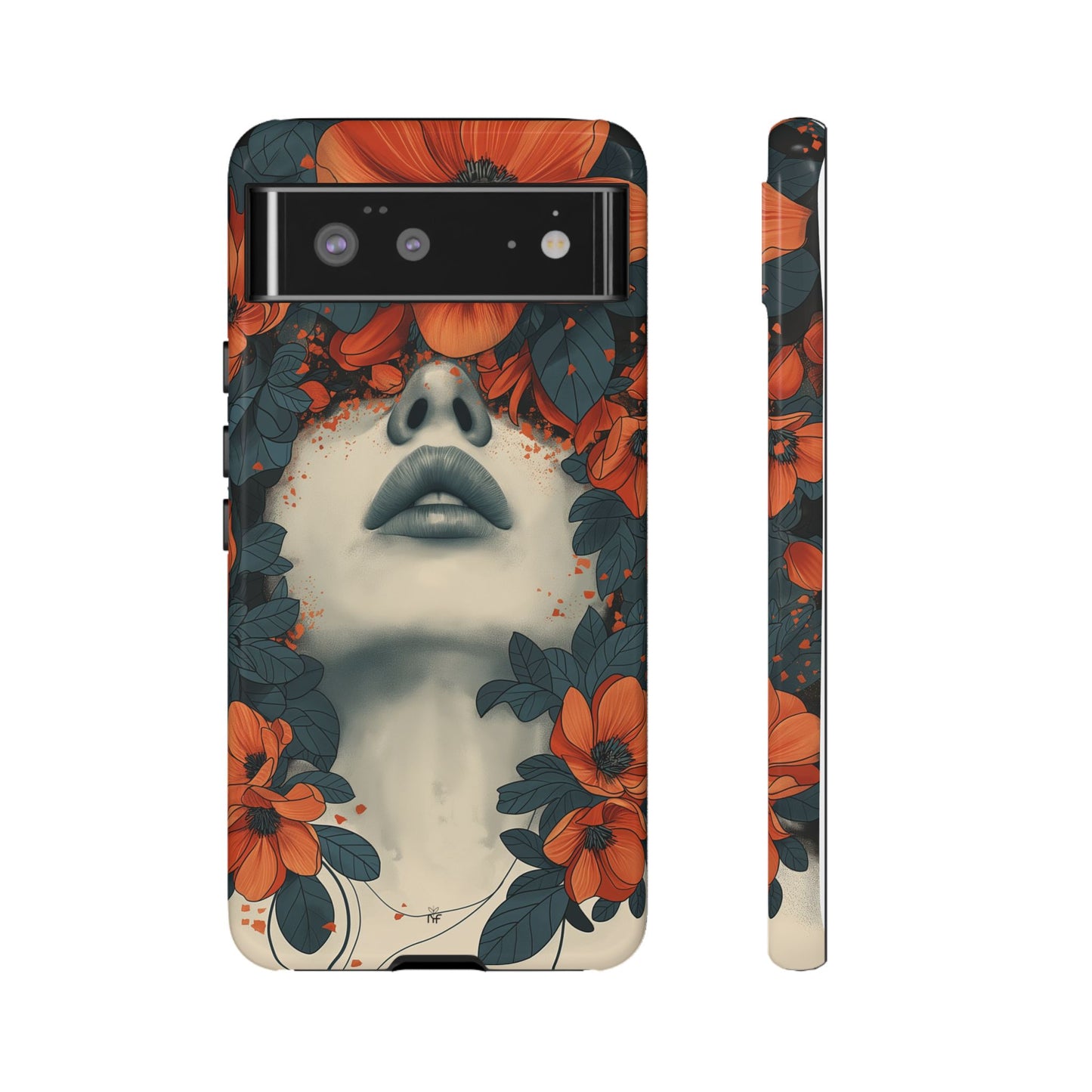 Floral Femme Art Phone Case Unique Aesthetic Design for iPhone, Samsung, Google Pixel Tough Case