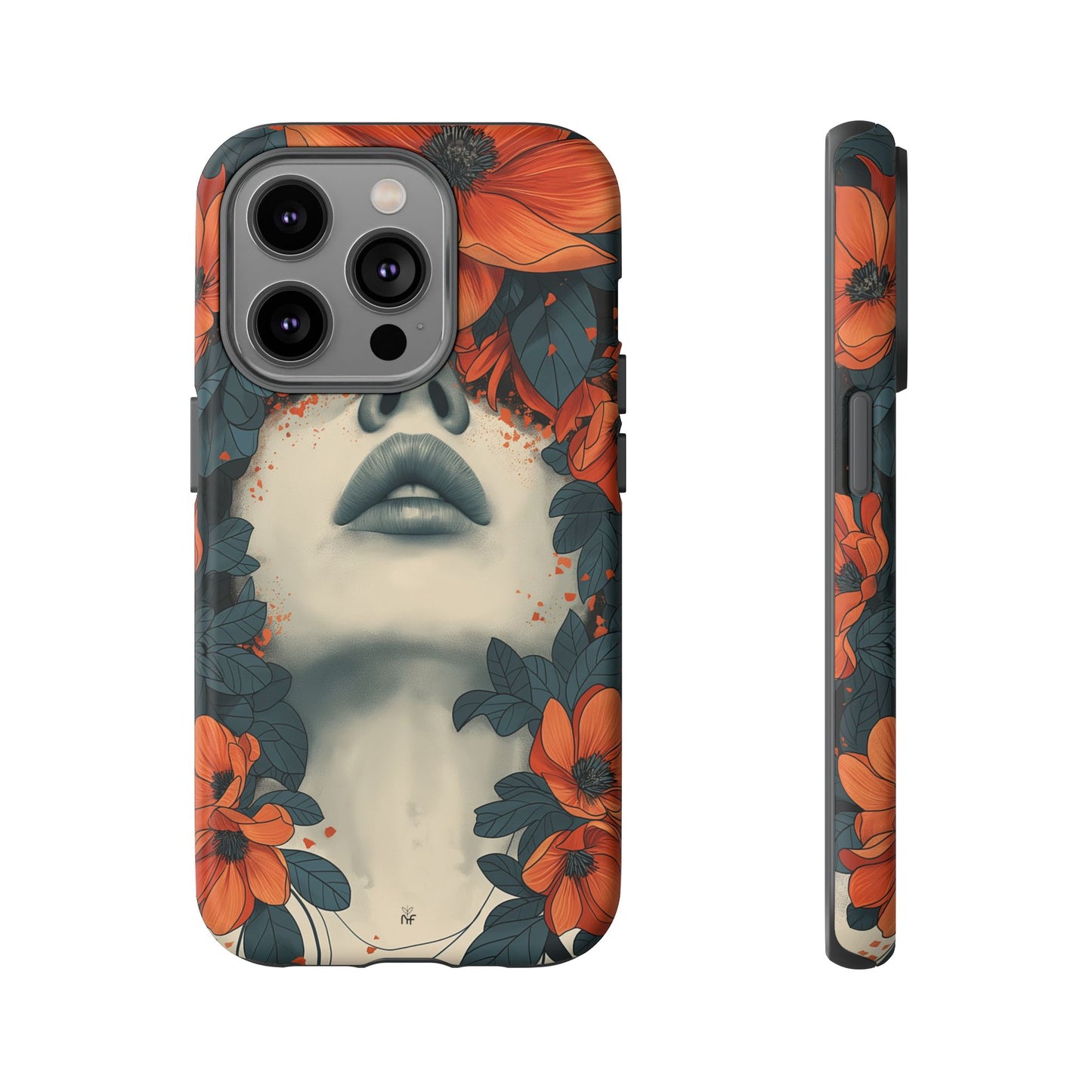 Floral Femme Art Phone Case Unique Aesthetic Design for iPhone, Samsung, Google Pixel Tough Case