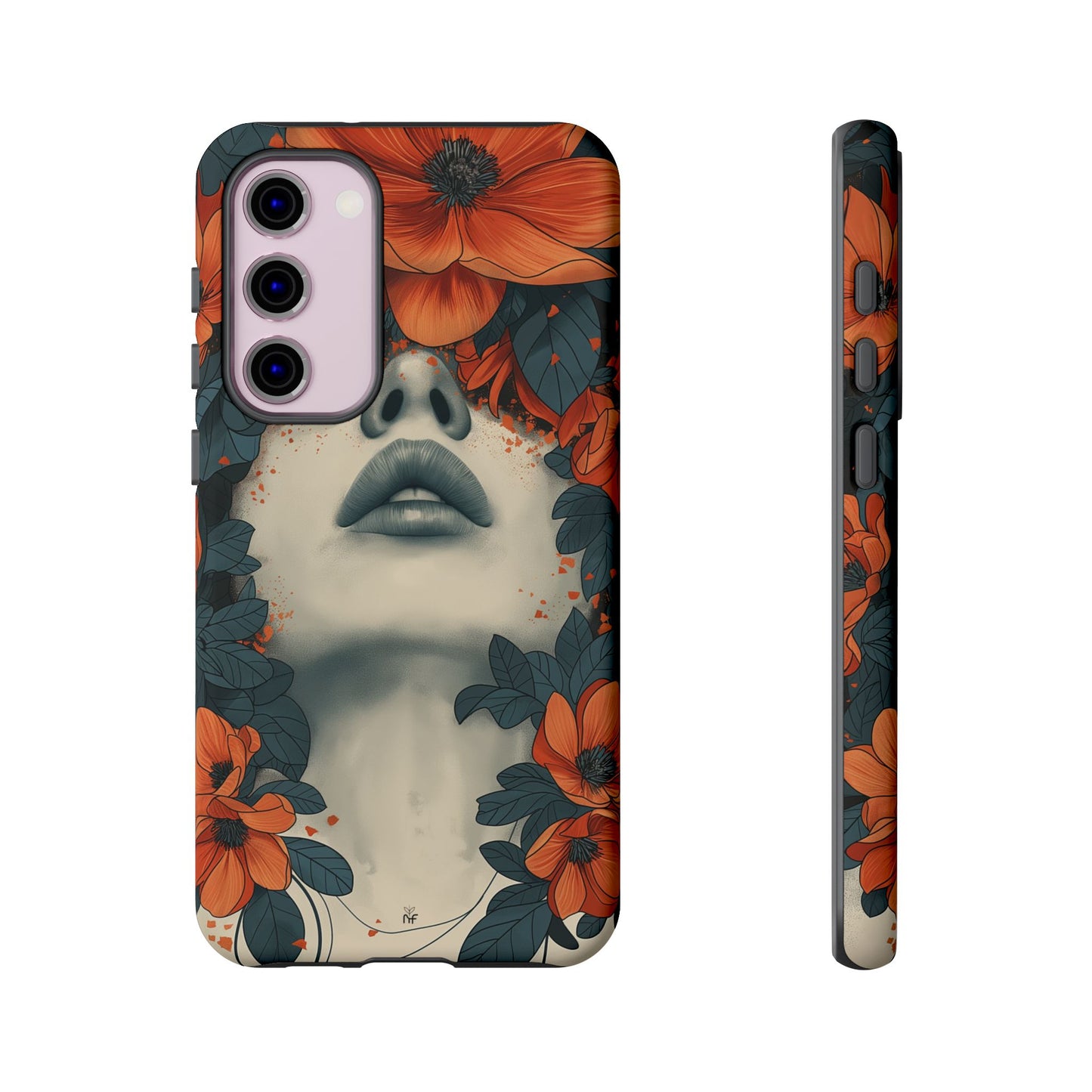 Floral Femme Art Phone Case Unique Aesthetic Design for iPhone, Samsung, Google Pixel Tough Case