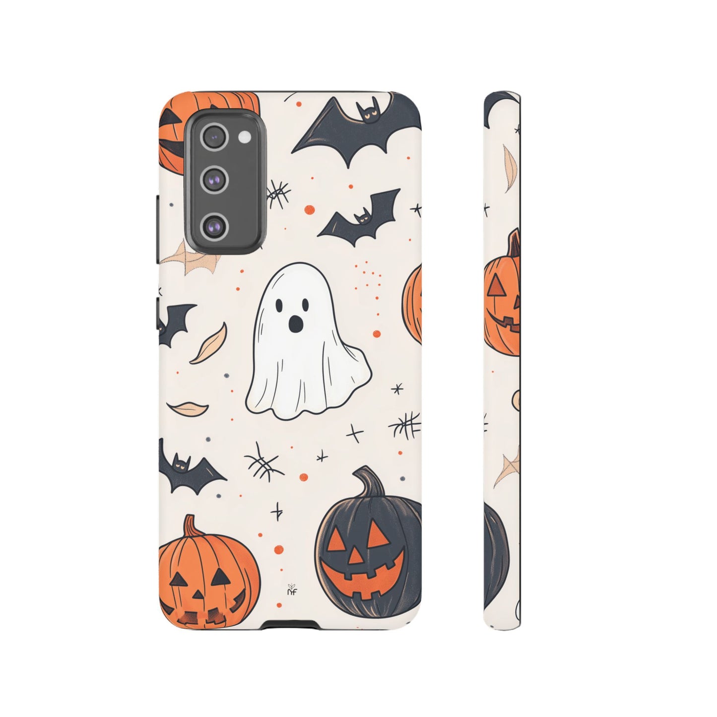 Cute Halloween Ghost & Pumpkin Phone Case – Festive Design for iPhone, Samsung, Google Pixel