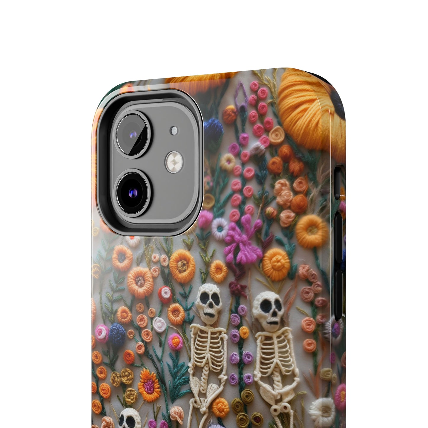 Vintage Skeletons in Floral Bloom Phone Case – Unique Artistic Design for iPhone, Samsung, Tough cases