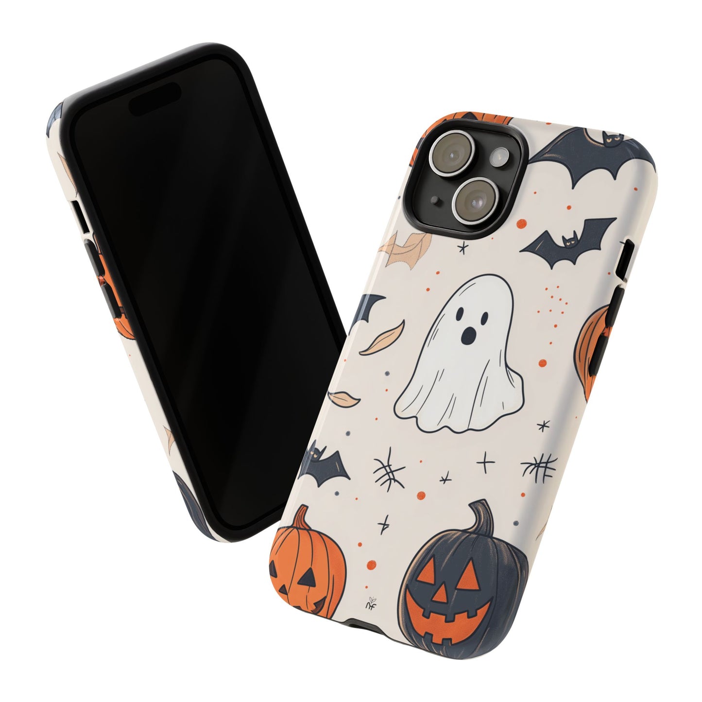 Cute Halloween Ghost & Pumpkin Phone Case – Festive Design for iPhone, Samsung, Google Pixel
