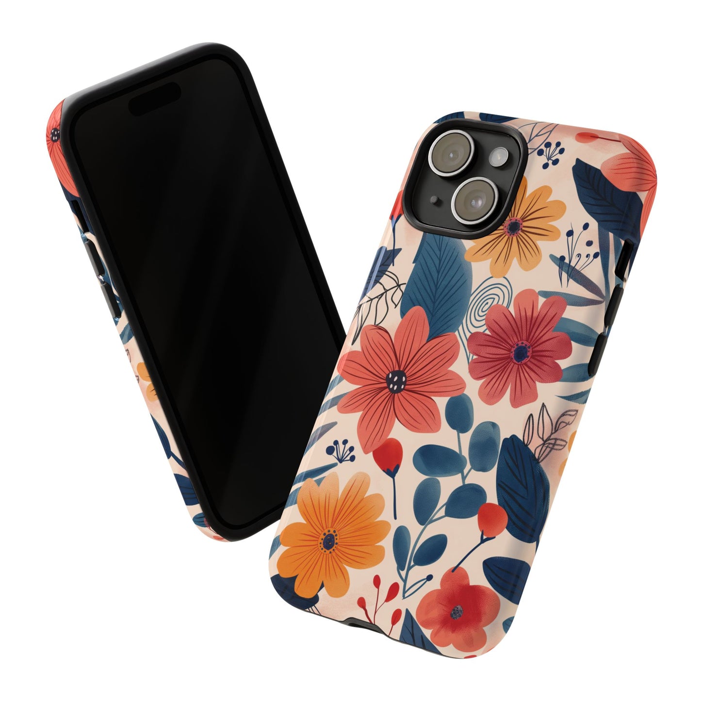 Bright Floral Garden Phone Case – Vibrant Artistic Design for iPhone, Samsung, Google Pixel