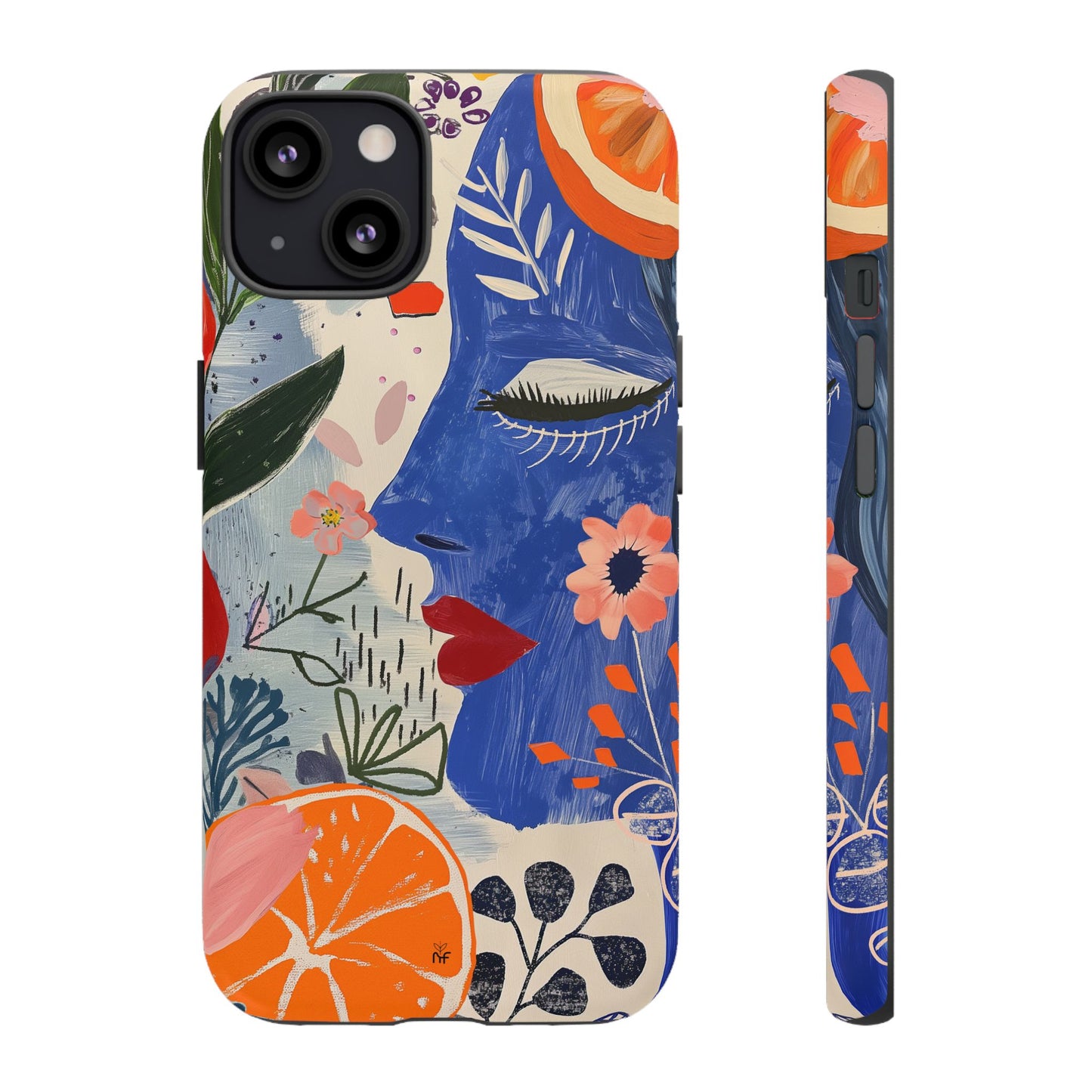 Vibrant Abstract Face & Floral Phone Case – Artistic Design for iPhone, Samsung, Google Pixel