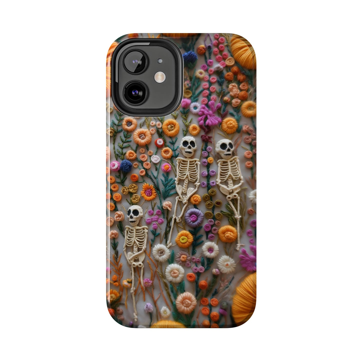 Vintage Skeletons in Floral Bloom Phone Case – Unique Artistic Design for iPhone, Samsung, Tough cases - NovaFlair