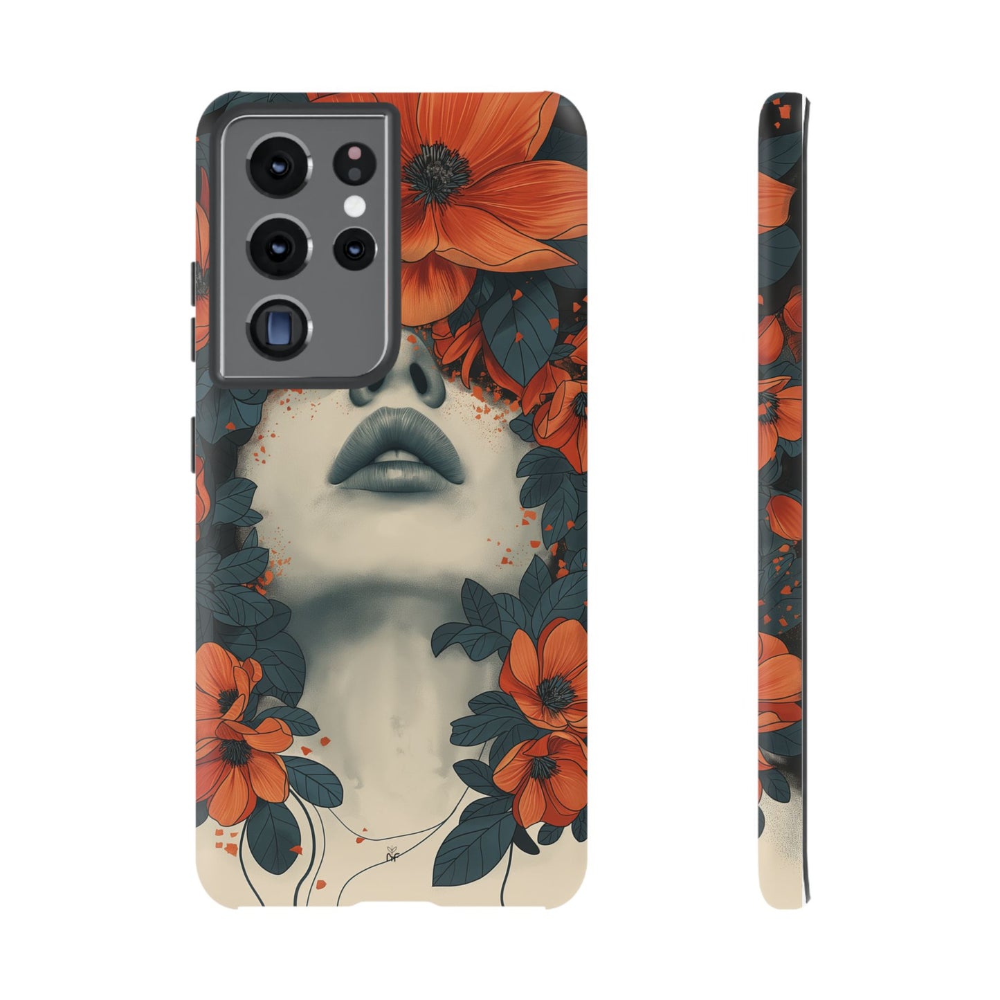 Floral Femme Art Phone Case Unique Aesthetic Design for iPhone, Samsung, Google Pixel Tough Case