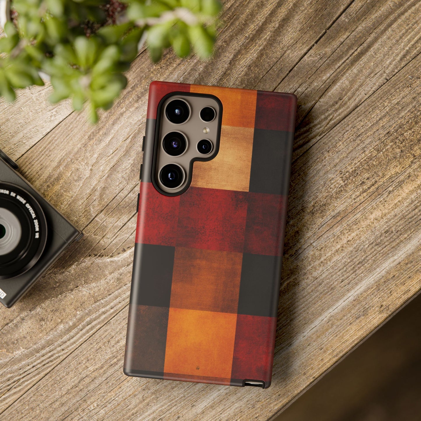 Rustic Plaid Pattern Phone Case – Cozy Fall Design for iPhone, Samsung, Google Pixel