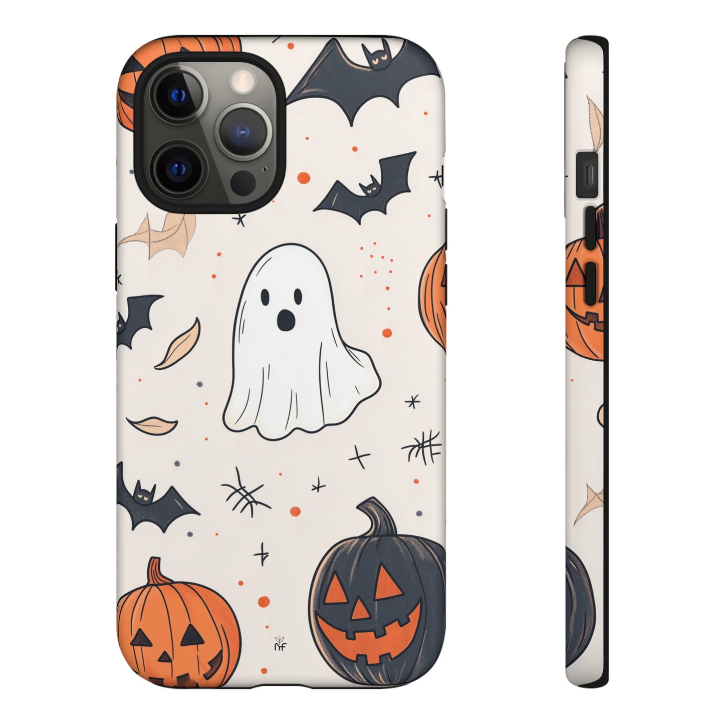 Cute Halloween Ghost & Pumpkin Phone Case – Festive Design for iPhone, Samsung, Google Pixel