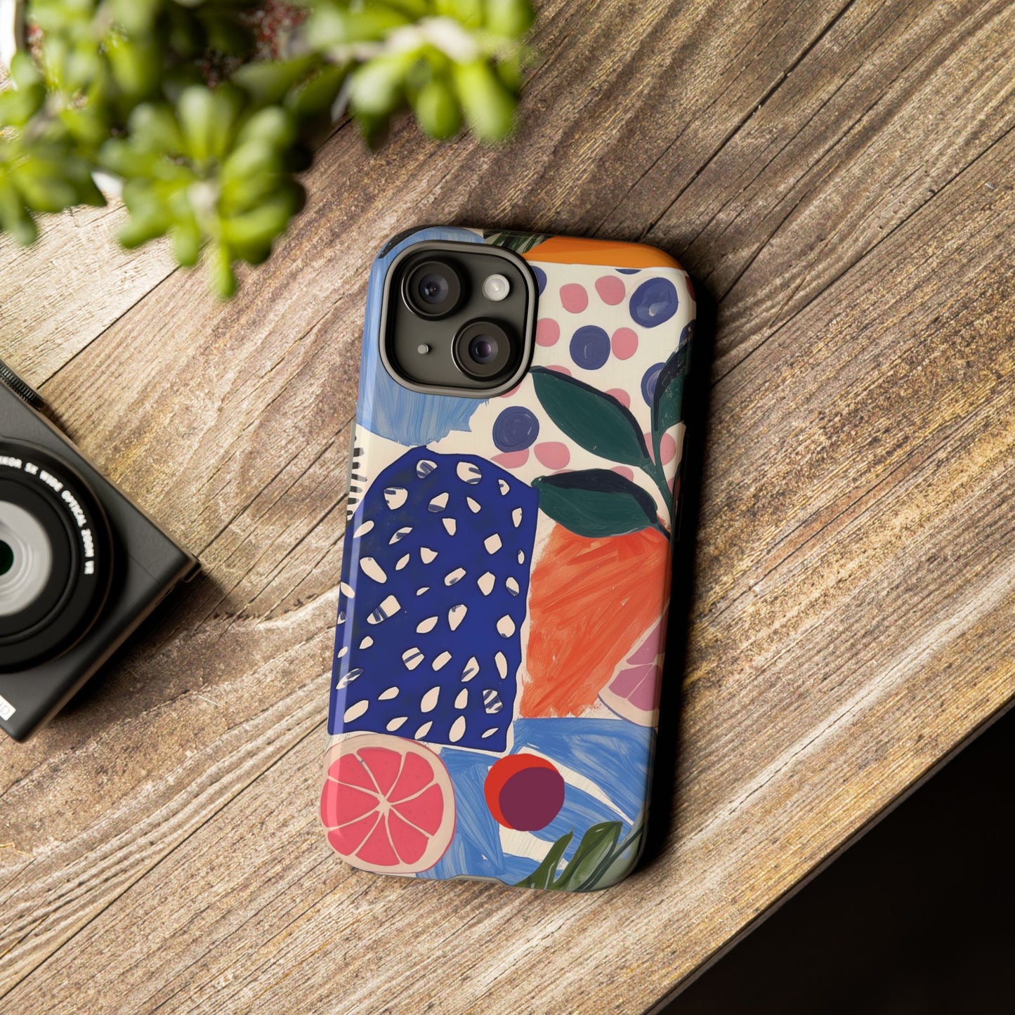 Vibrant Coquette Abstract Art Collage Phone Case – Artistic Design for iPhone