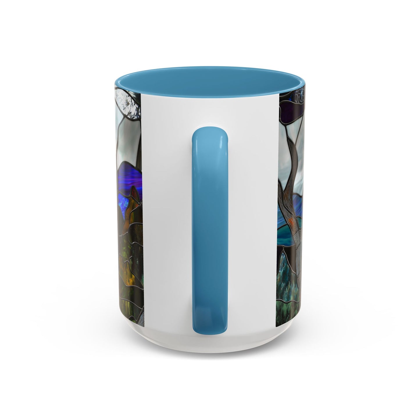 Stained Glass Mountains Mug Mountain Range Coffee Mug Outdoor Lover Gift Outdoor Designs Cup Adventure Mug Hiking Moutain Lover Gift 15oz