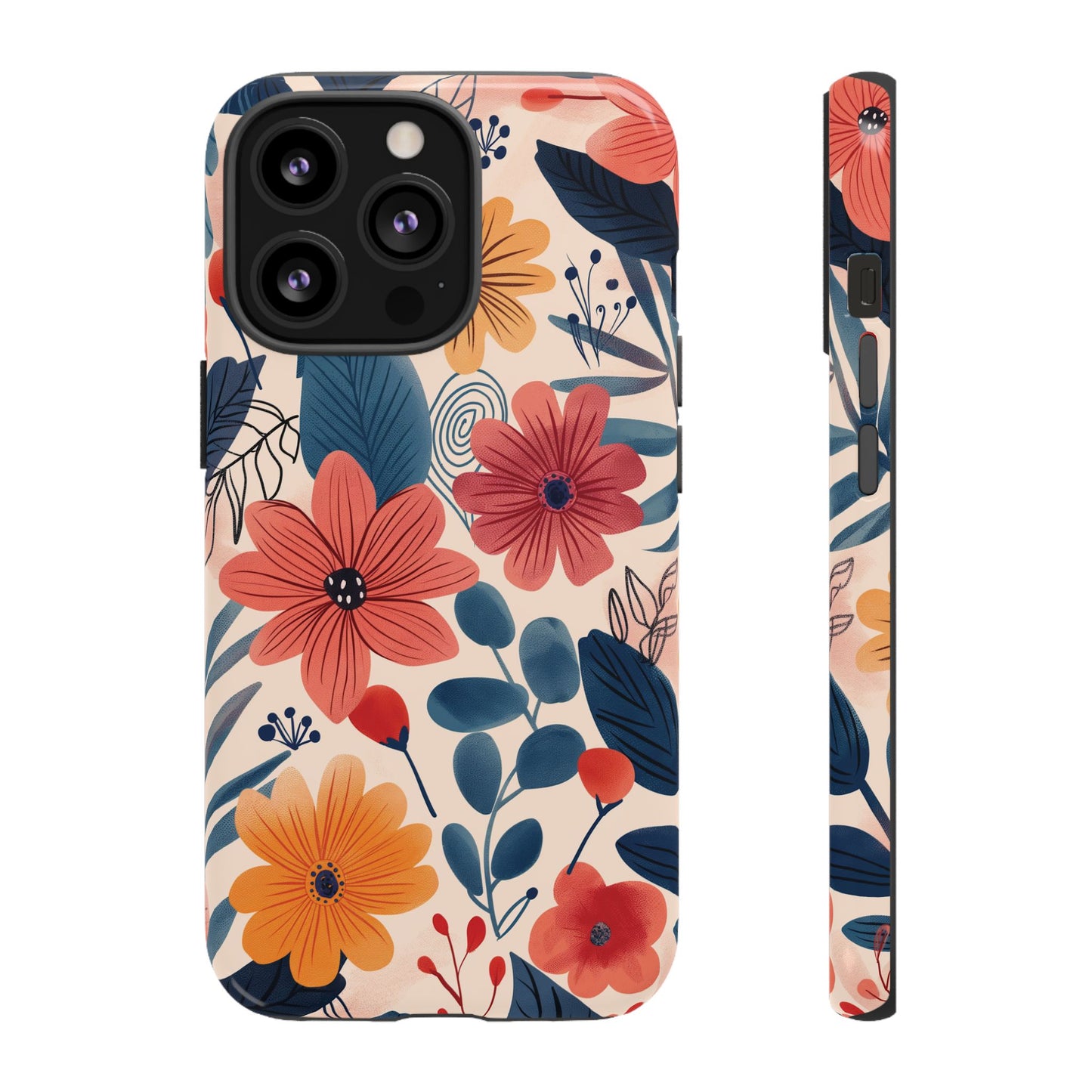 Bright Floral Garden Phone Case – Vibrant Artistic Design for iPhone, Samsung, Google Pixel