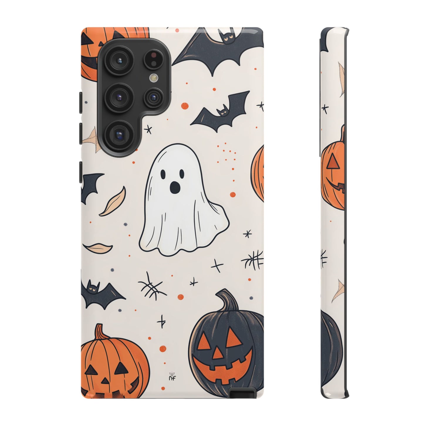 Cute Halloween Ghost & Pumpkin Phone Case – Festive Design for iPhone, Samsung, Google Pixel
