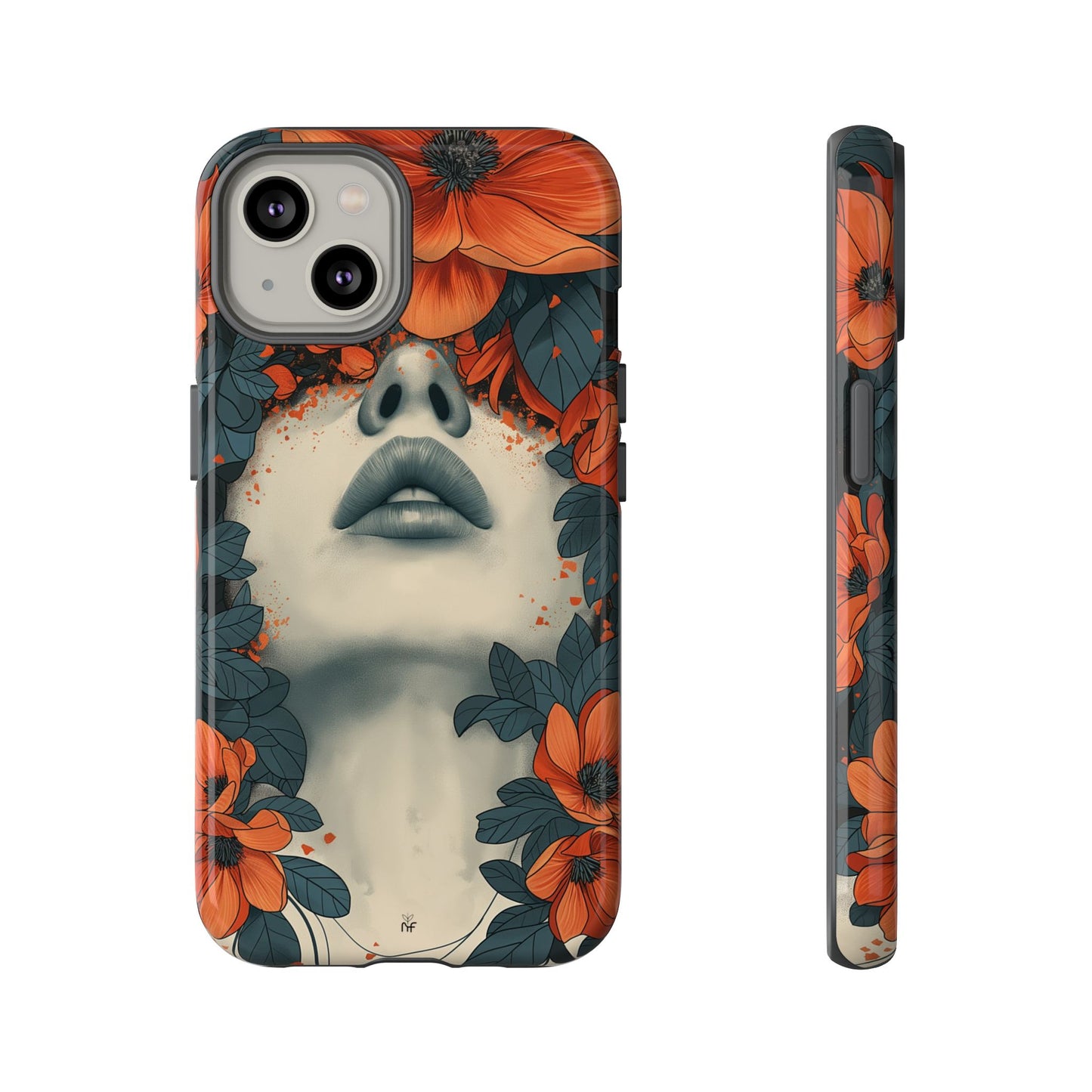 Floral Femme Art Phone Case Unique Aesthetic Design for iPhone, Samsung, Google Pixel Tough Case