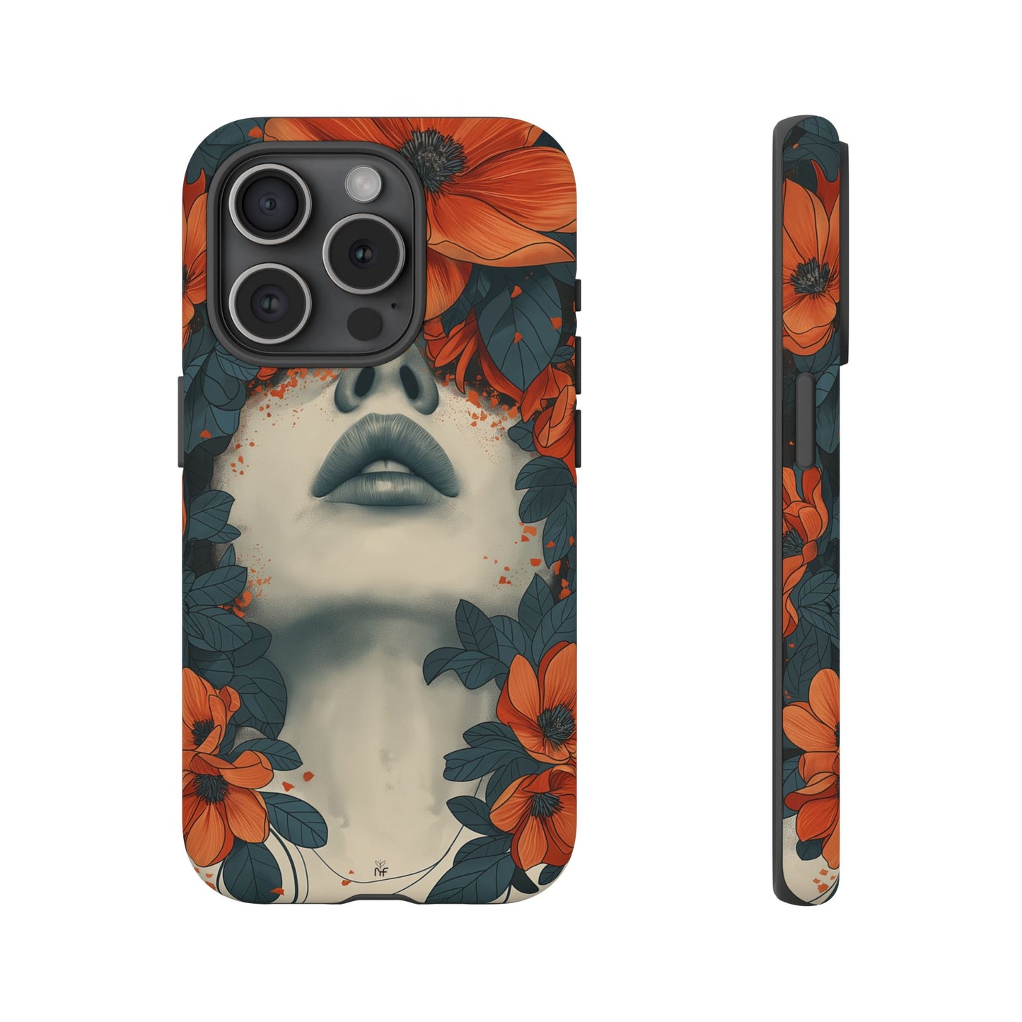 Floral Femme Art Phone Case Unique Aesthetic Design for iPhone, Samsung, Google Pixel Tough Case