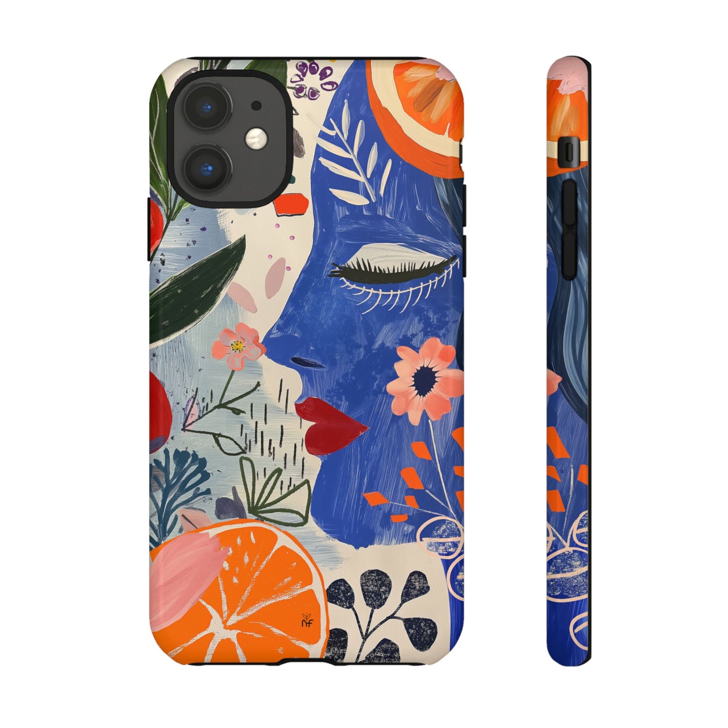 Vibrant Abstract Face & Floral Phone Case – Artistic Design for iPhone, Samsung, Google Pixel