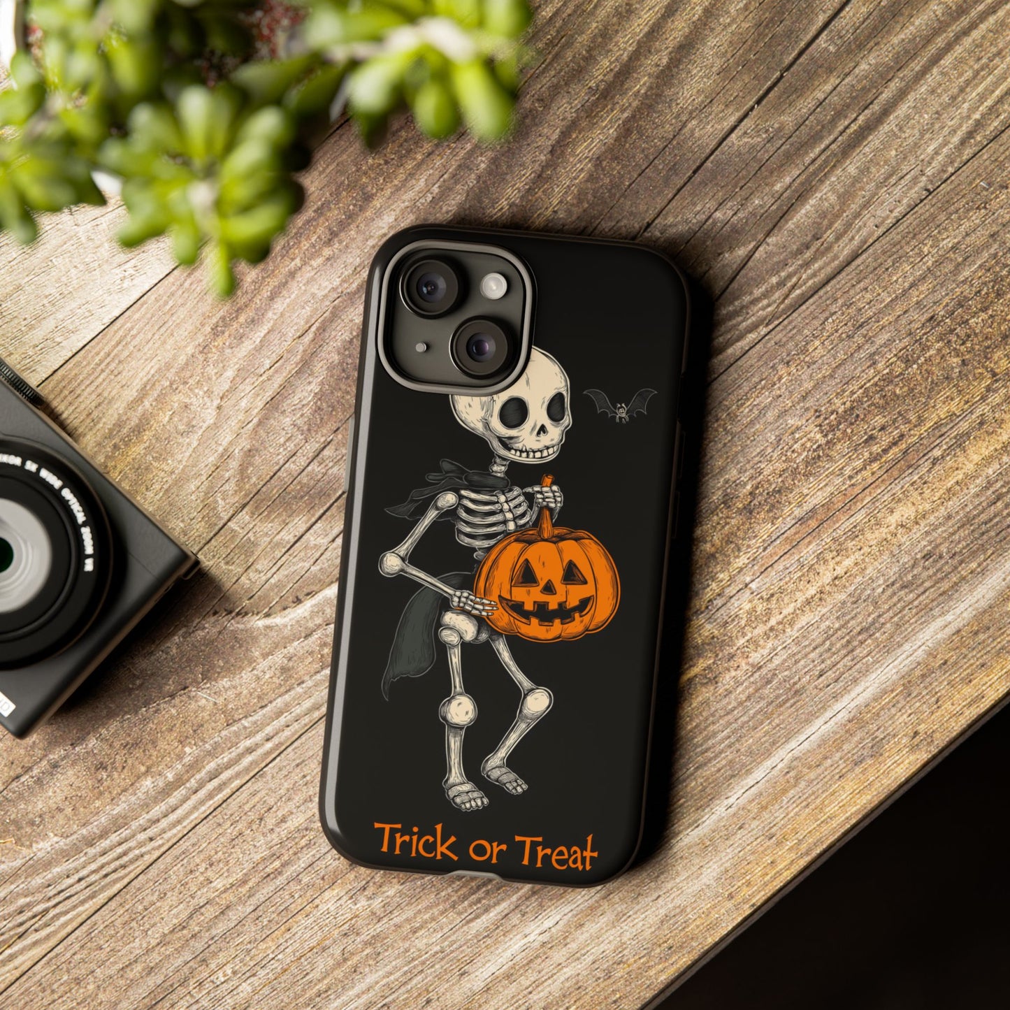 Skeleton Trick or Treat Halloween Phone Case