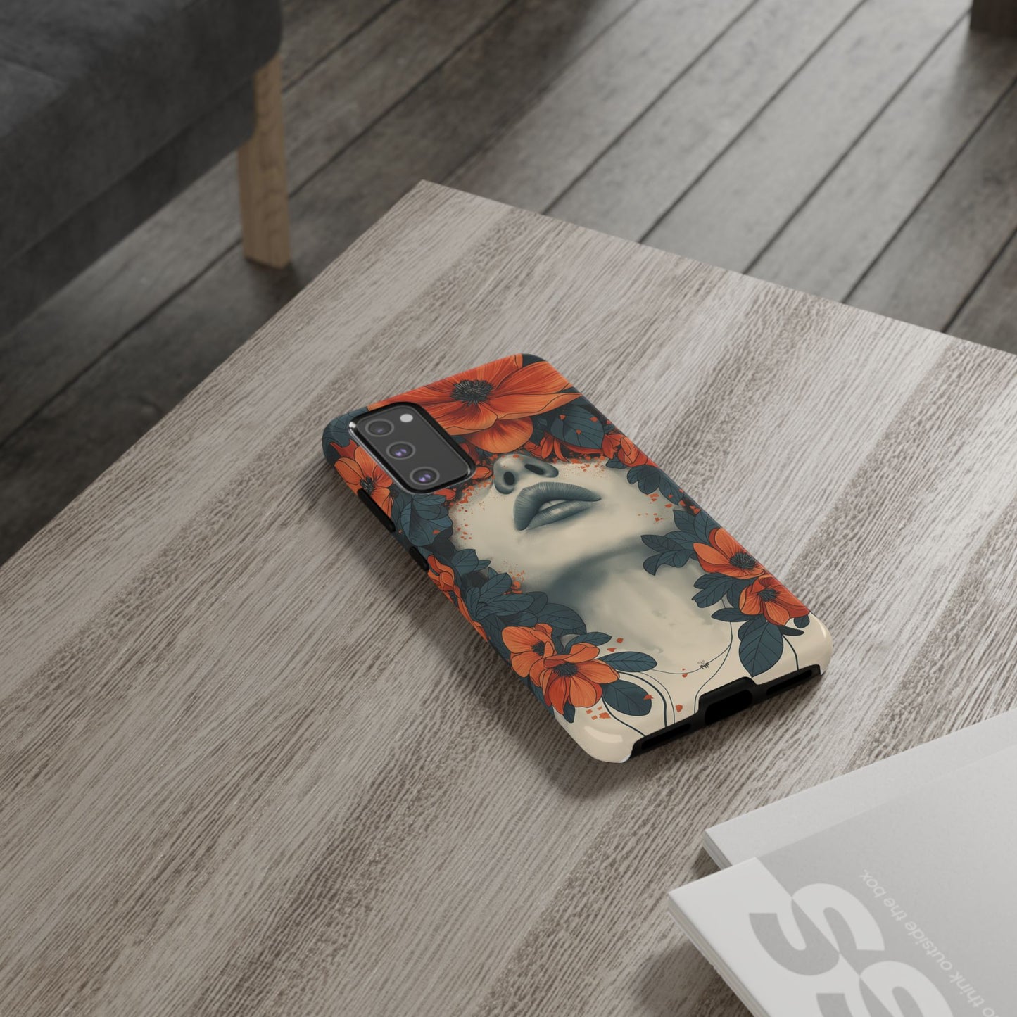 Floral Femme Art Phone Case Unique Aesthetic Design for iPhone, Samsung, Google Pixel Tough Case