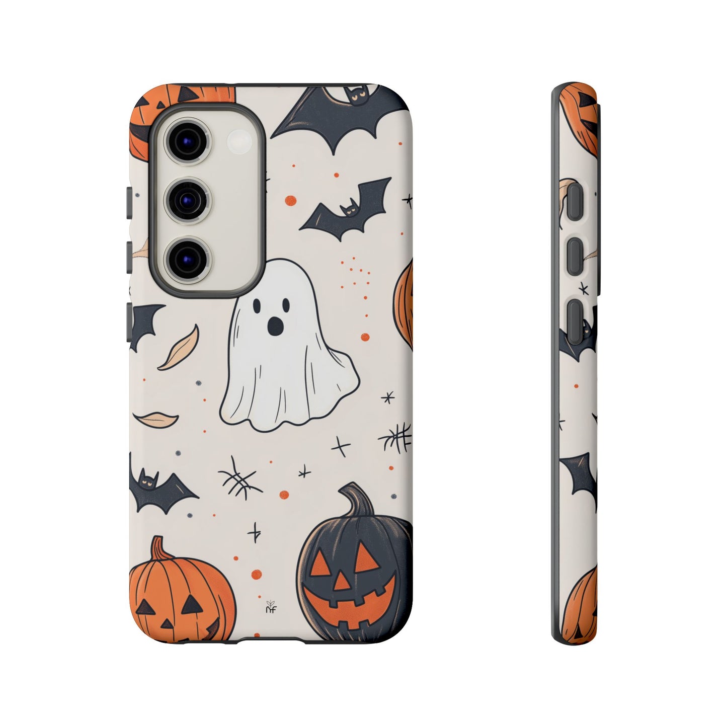 Cute Halloween Ghost & Pumpkin Phone Case – Festive Design for iPhone, Samsung, Google Pixel