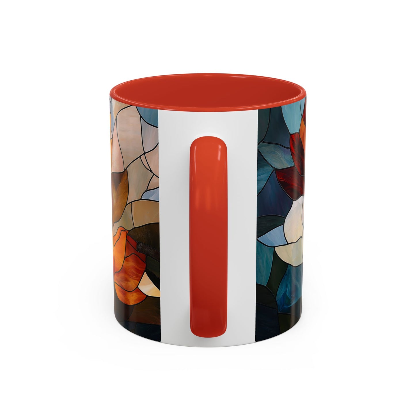 Stained Glass Floral Coffee Mug, Floral Art Drinkware, Gift for Flower Lovers, Home Decor, Mother's Day Present