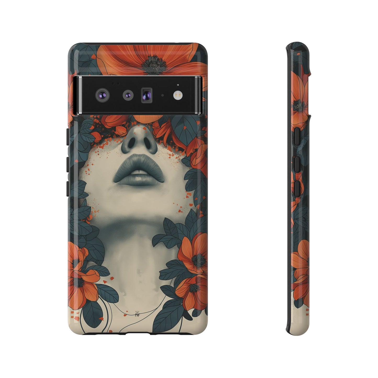 Floral Femme Art Phone Case Unique Aesthetic Design for iPhone, Samsung, Google Pixel Tough Case