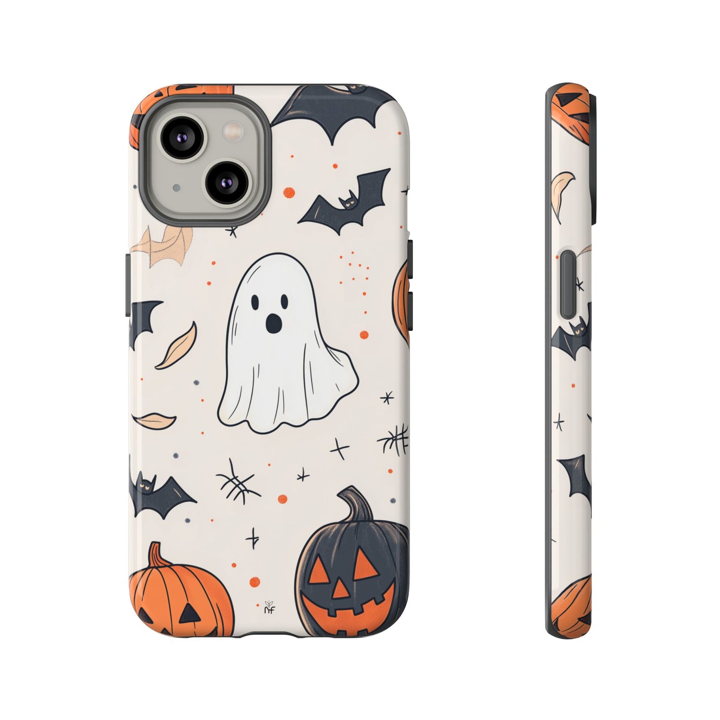 Cute Halloween Ghost & Pumpkin Phone Case – Festive Design for iPhone, Samsung, Google Pixel