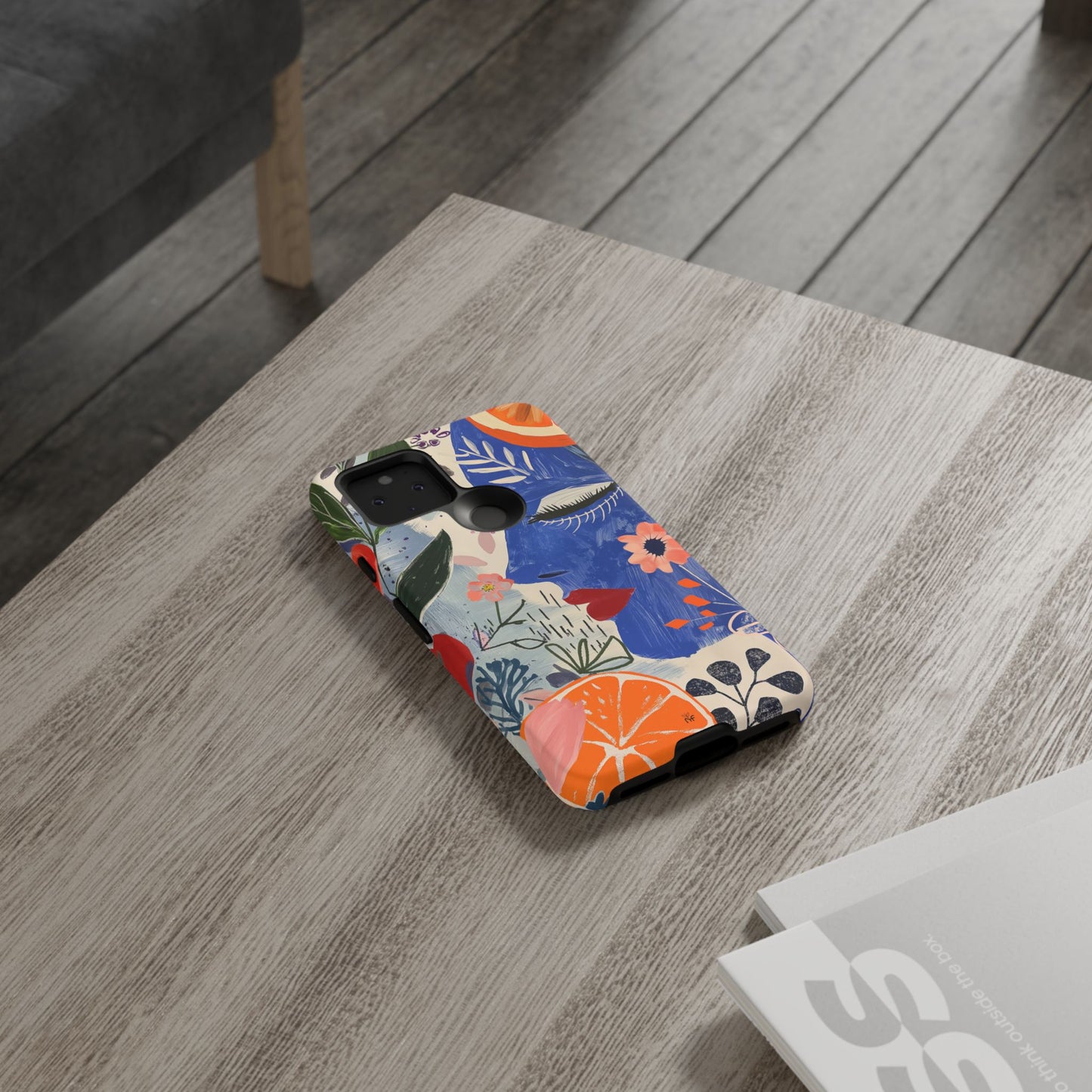 Vibrant Abstract Face & Floral Phone Case – Artistic Design for iPhone, Samsung, Google Pixel