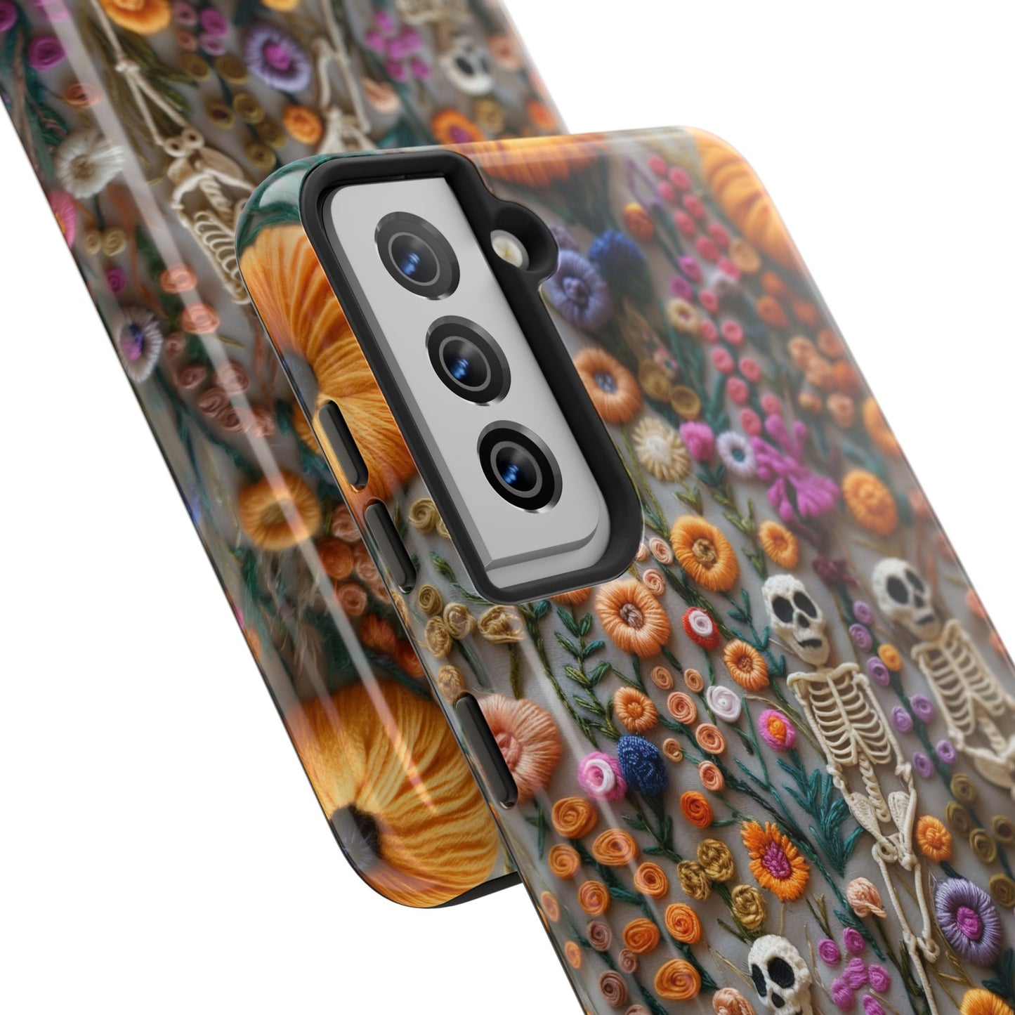 Vintage Skeletons in Floral Bloom Phone Case – Unique Artistic Design for iPhone, Samsung, Tough cases