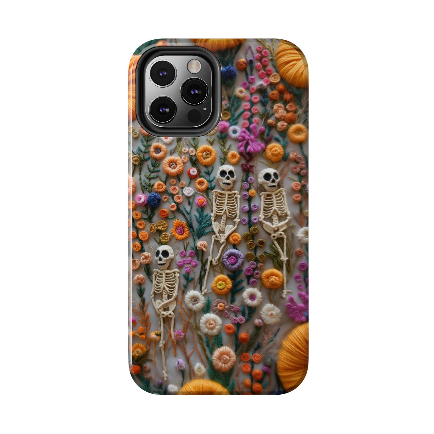 Vintage Skeletons in Floral Bloom Phone Case – Unique Artistic Design for iPhone, Samsung, Tough cases - NovaFlair
