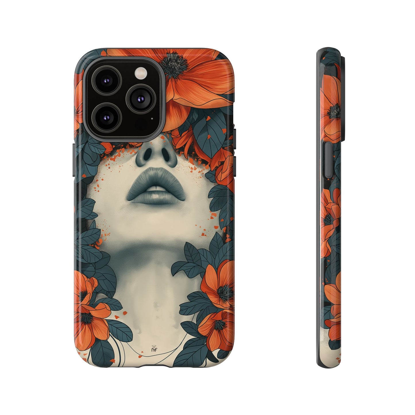Floral Femme Art Phone Case Unique Aesthetic Design for iPhone, Samsung, Google Pixel Tough Case