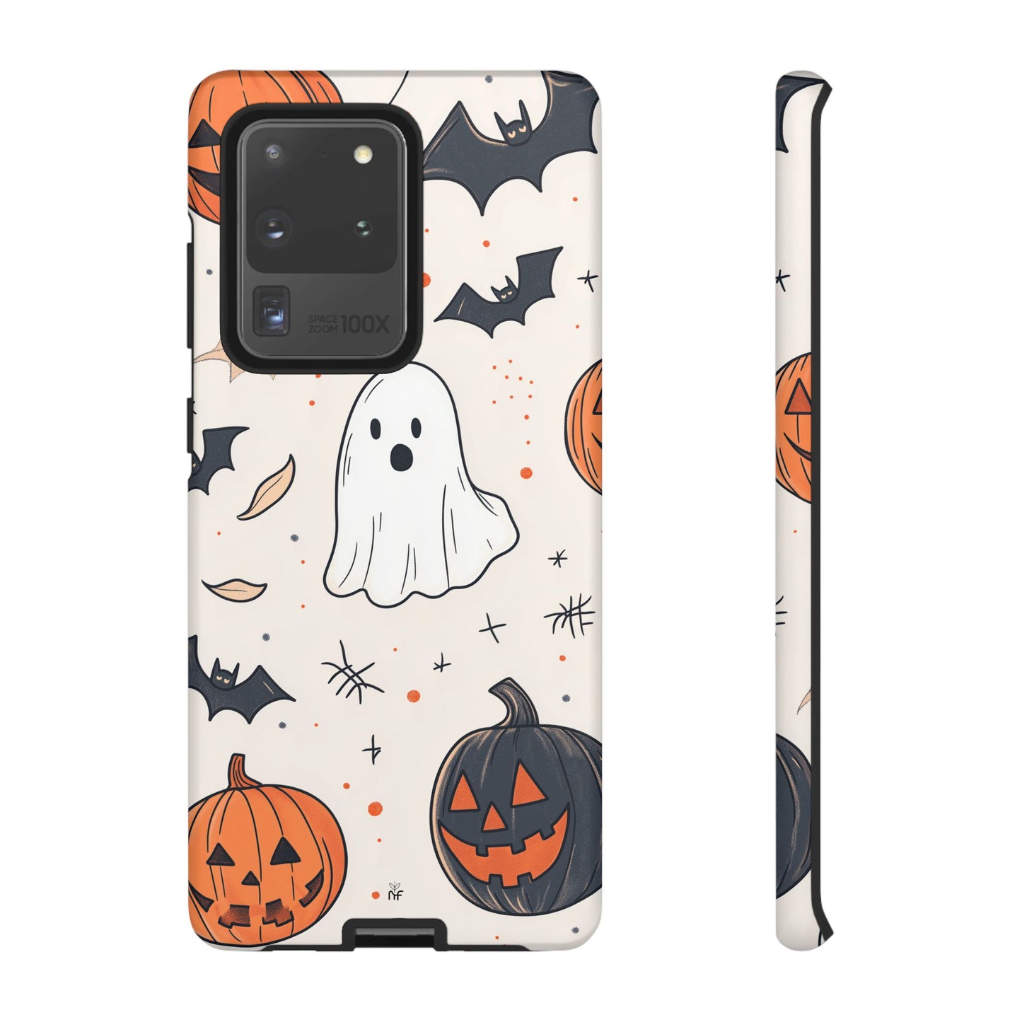 Cute Halloween Ghost & Pumpkin Phone Case – Festive Design for iPhone, Samsung, Google Pixel