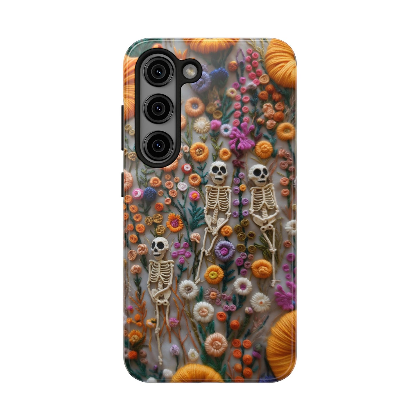 Vintage Skeletons in Floral Bloom Phone Case – Unique Artistic Design for iPhone, Samsung, Tough cases - NovaFlair