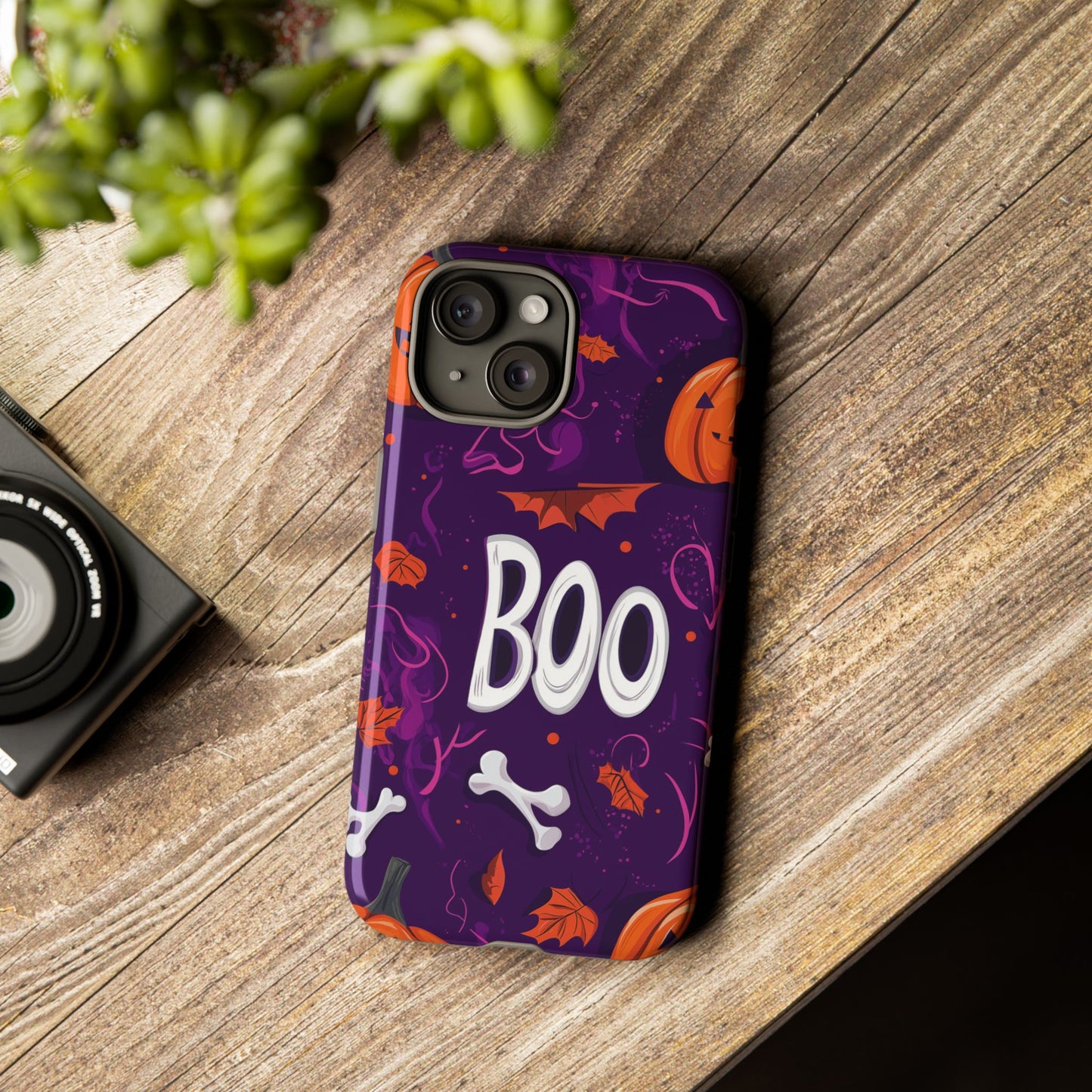 Halloween ‘Boo’ Phone Case – Spooky Fun Design for iPhone, Samsung, Google Pixel