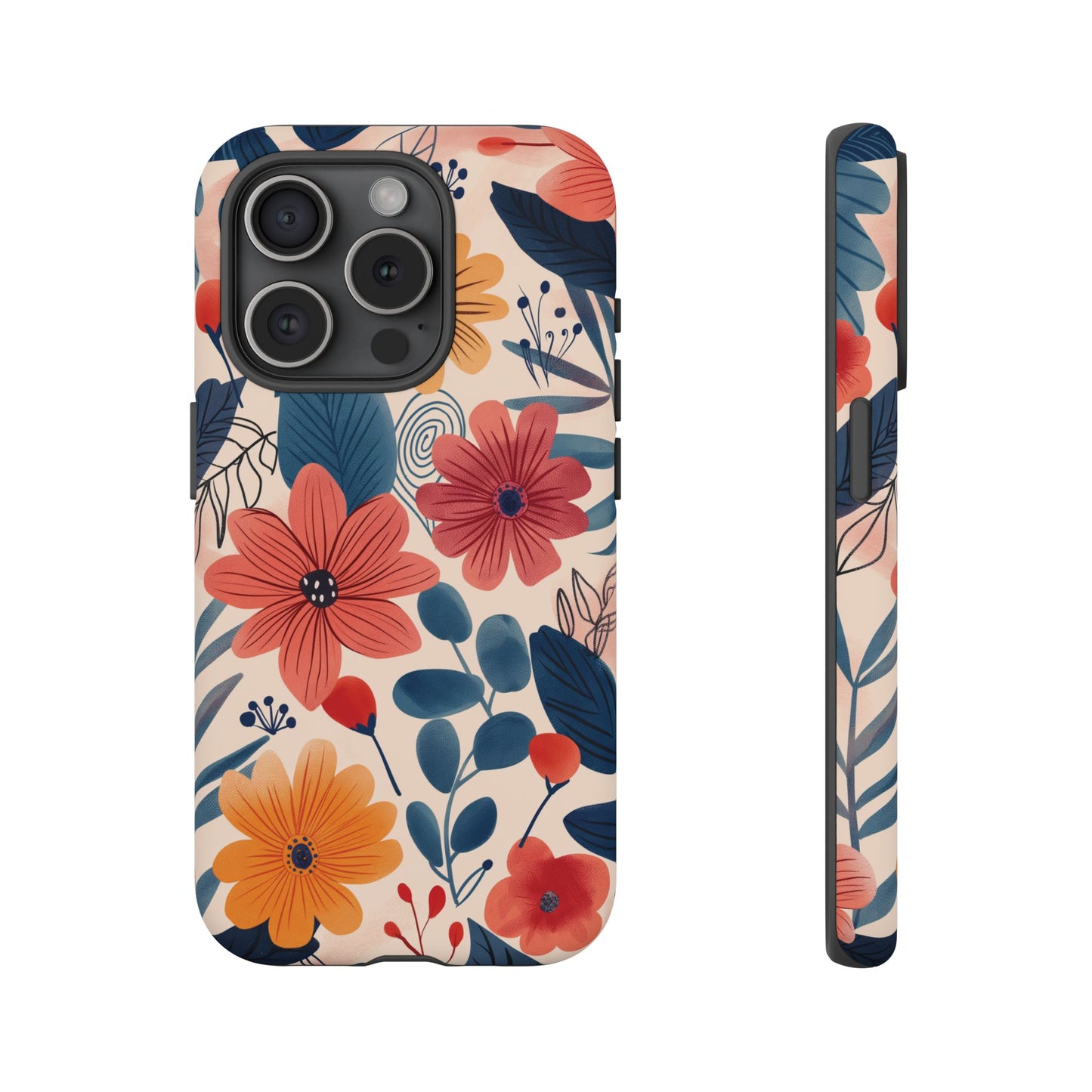 Bright Floral Garden Phone Case – Vibrant Artistic Design for iPhone, Samsung, Google Pixel