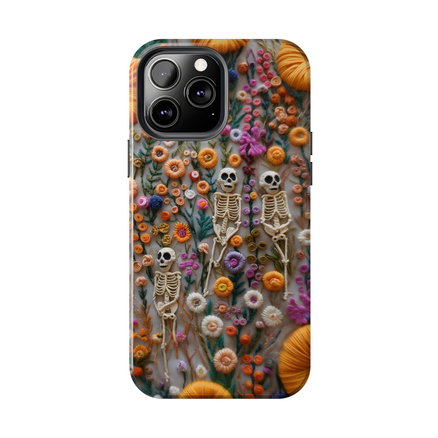 Vintage Skeletons in Floral Bloom Phone Case – Unique Artistic Design for iPhone, Samsung, Tough cases - NovaFlair