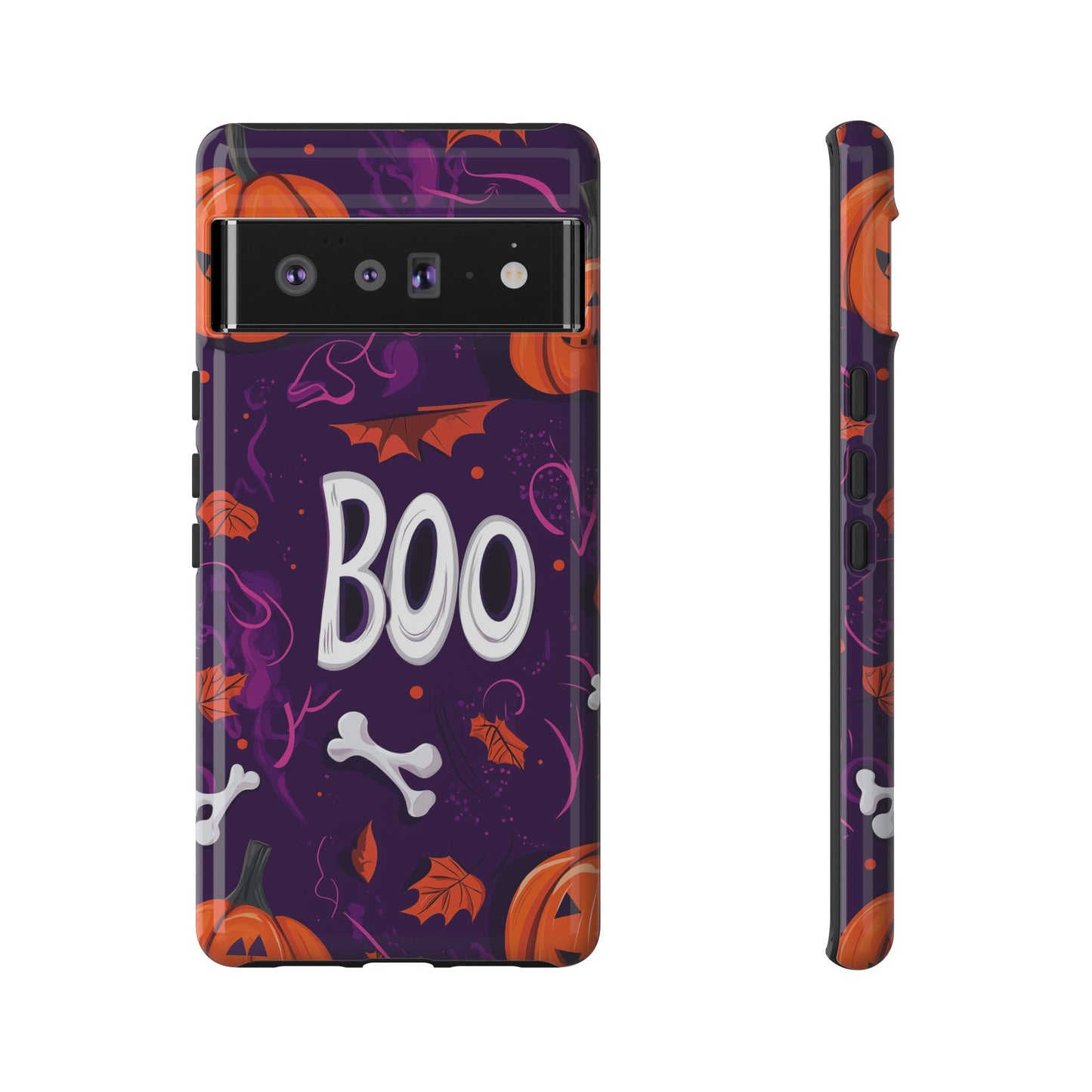 Halloween ‘Boo’ Phone Case – Spooky Fun Design for iPhone, Samsung, Google Pixel