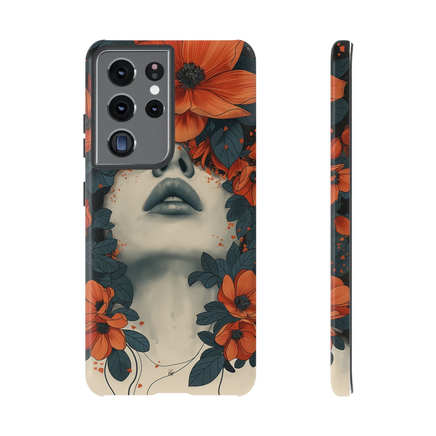 Floral Femme Art Phone Case Unique Aesthetic Design for iPhone, Samsung, Google Pixel Tough Case