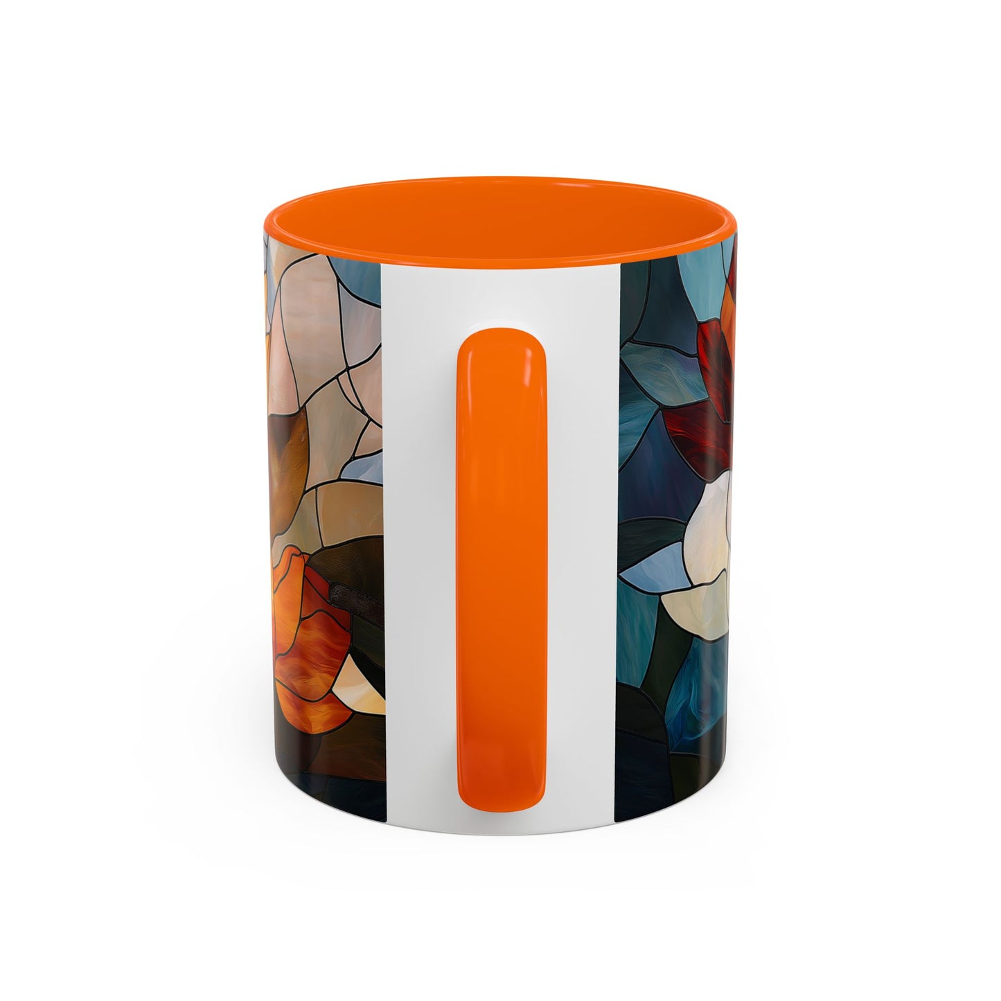 Stained Glass Floral Coffee Mug, Floral Art Drinkware, Gift for Flower Lovers, Home Decor, Mother's Day Present