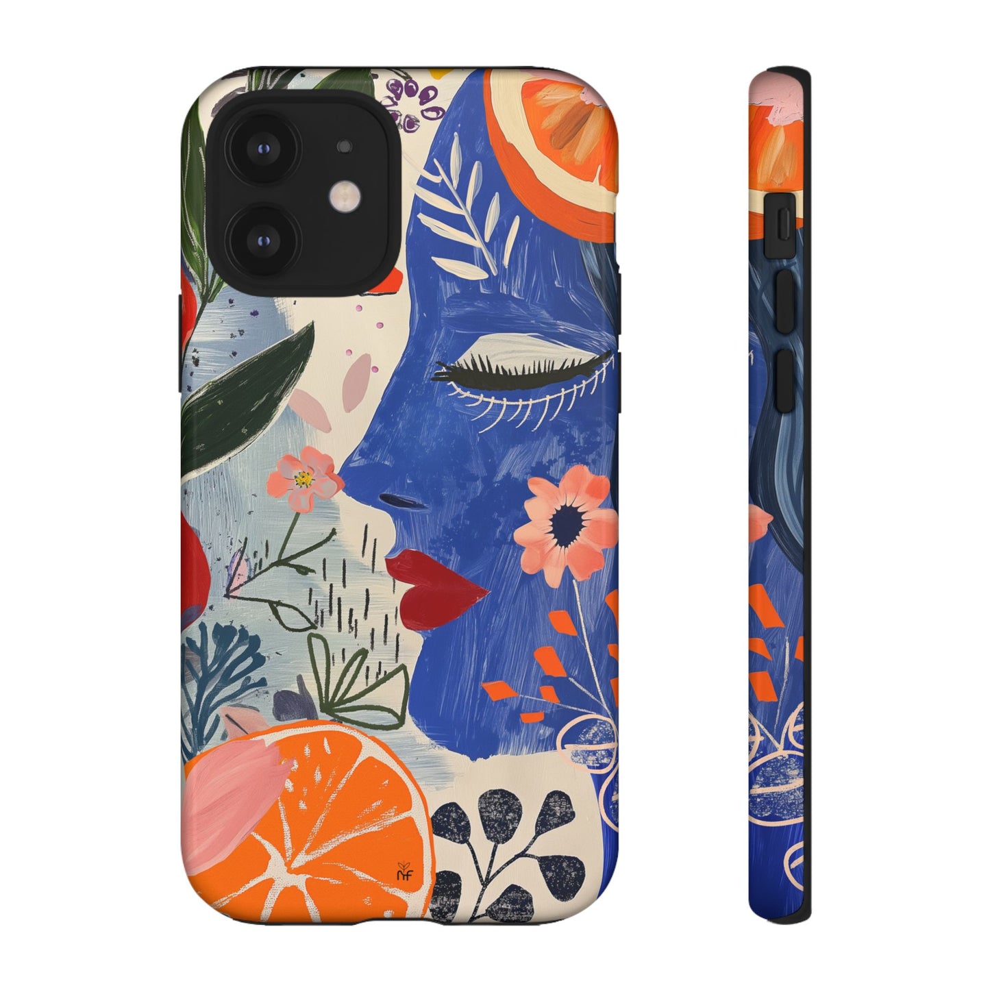 Vibrant Abstract Face & Floral Phone Case – Artistic Design for iPhone, Samsung, Google Pixel