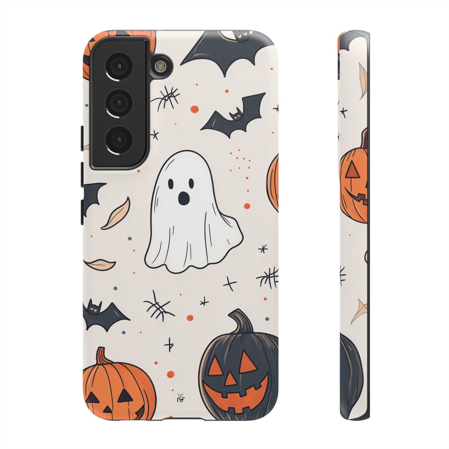 Cute Halloween Ghost & Pumpkin Phone Case – Festive Design for iPhone, Samsung, Google Pixel