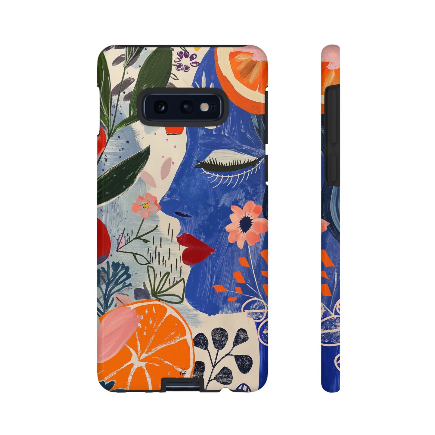 Vibrant Abstract Face & Floral Phone Case – Artistic Design for iPhone, Samsung, Google Pixel