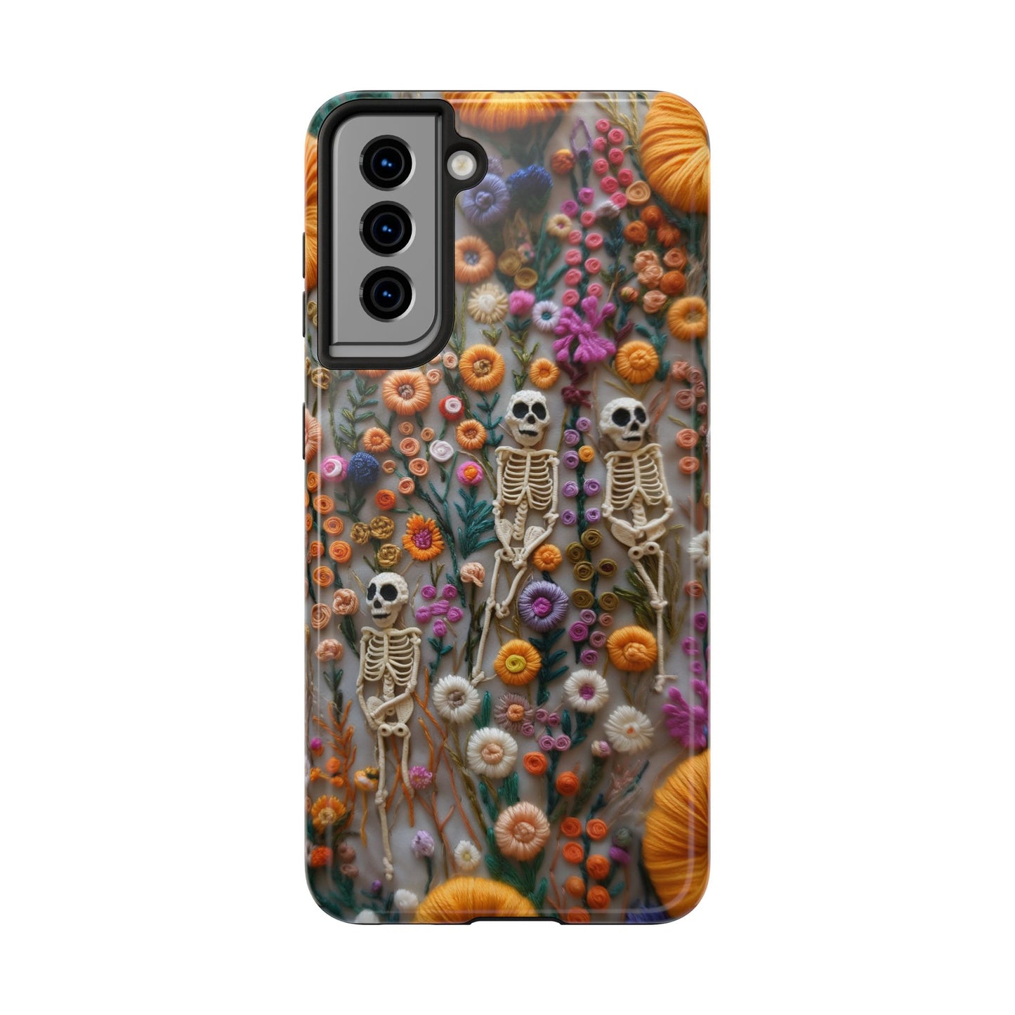 Vintage Skeletons in Floral Bloom Phone Case – Unique Artistic Design for iPhone, Samsung, Tough cases - NovaFlair