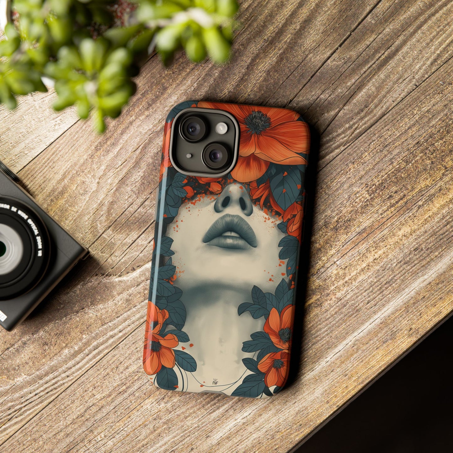 Floral Femme Art Phone Case Unique Aesthetic Design for iPhone, Samsung, Google Pixel Tough Case