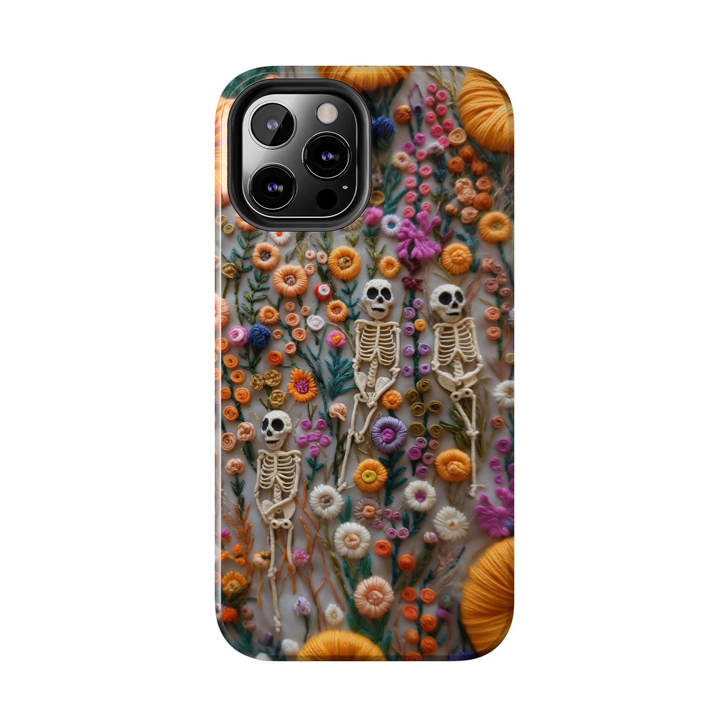 Vintage Skeletons in Floral Bloom Phone Case – Unique Artistic Design for iPhone, Samsung, Tough cases - NovaFlair