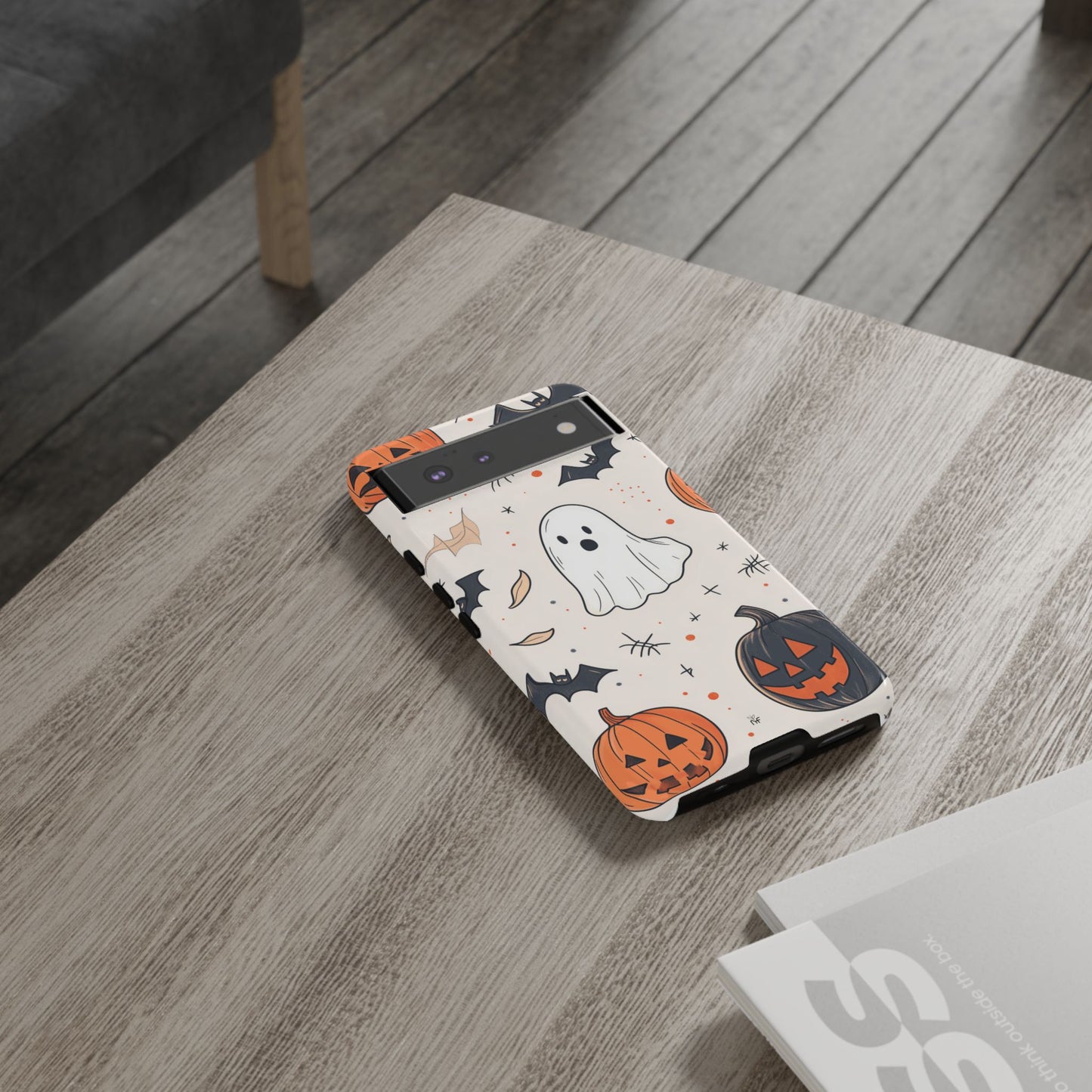 Cute Halloween Ghost & Pumpkin Phone Case – Festive Design for iPhone, Samsung, Google Pixel