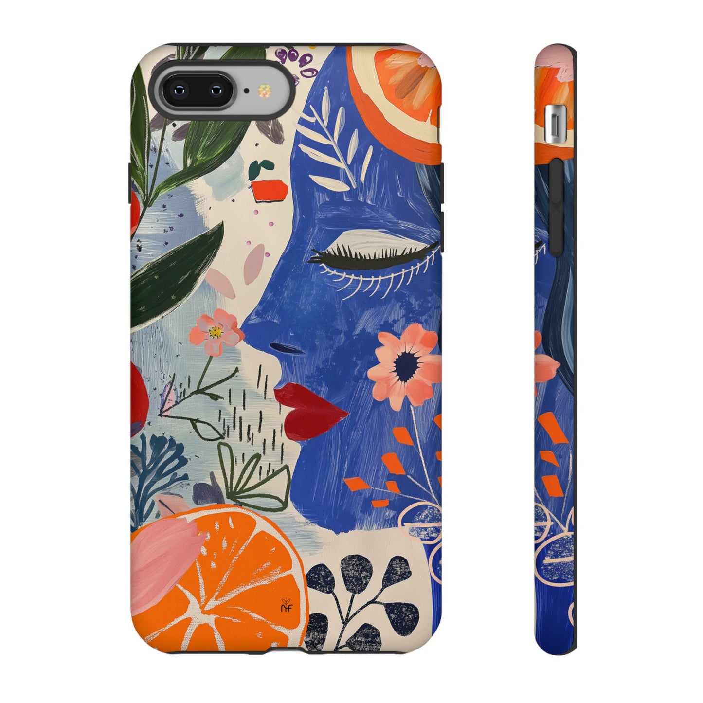 Vibrant Abstract Face & Floral Phone Case – Artistic Design for iPhone, Samsung, Google Pixel