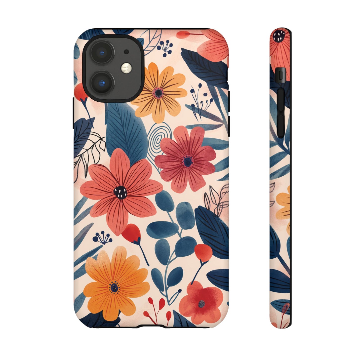 Bright Floral Garden Phone Case – Vibrant Artistic Design for iPhone, Samsung, Google Pixel