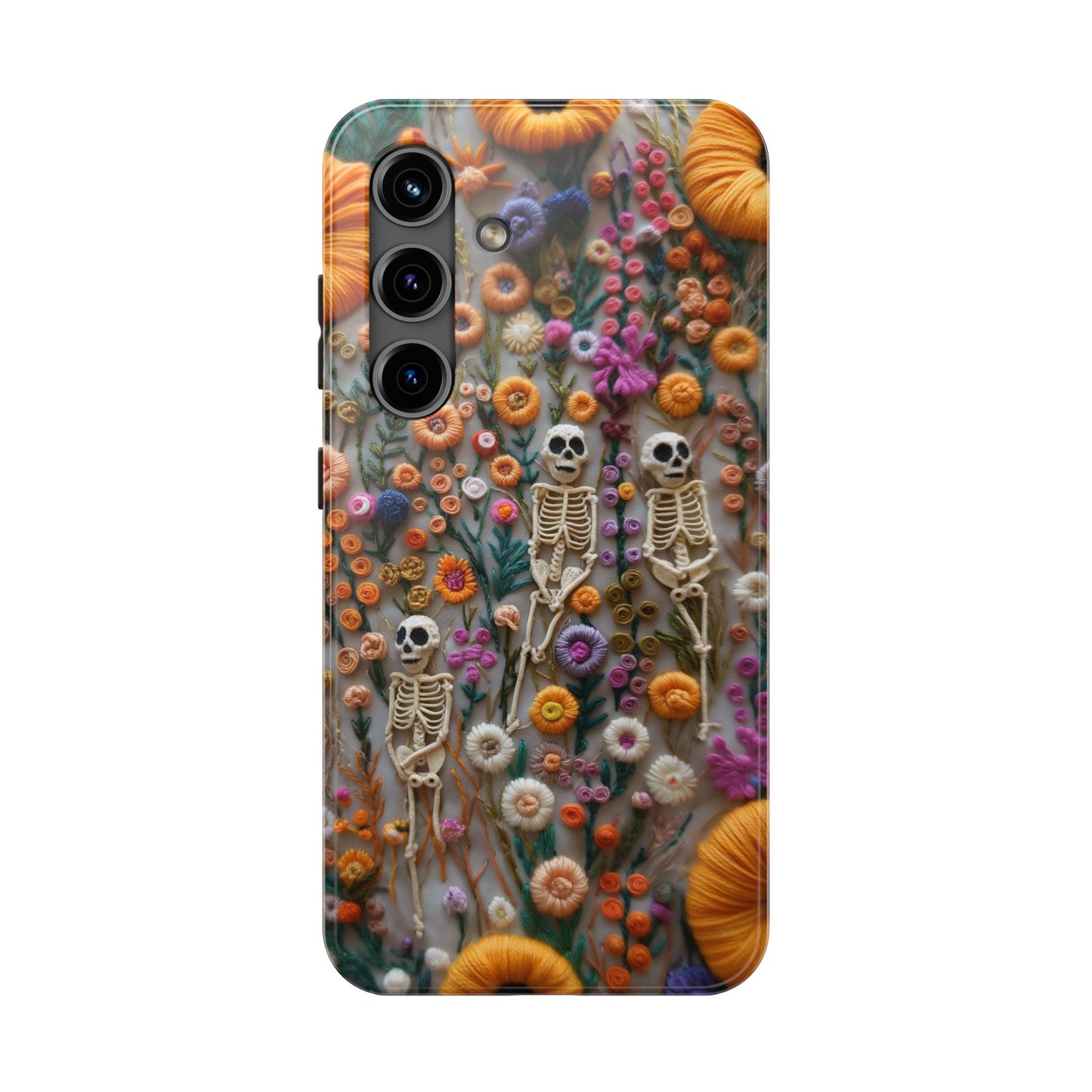 Vintage Skeletons in Floral Bloom Phone Case – Unique Artistic Design for iPhone, Samsung, Tough cases - NovaFlair